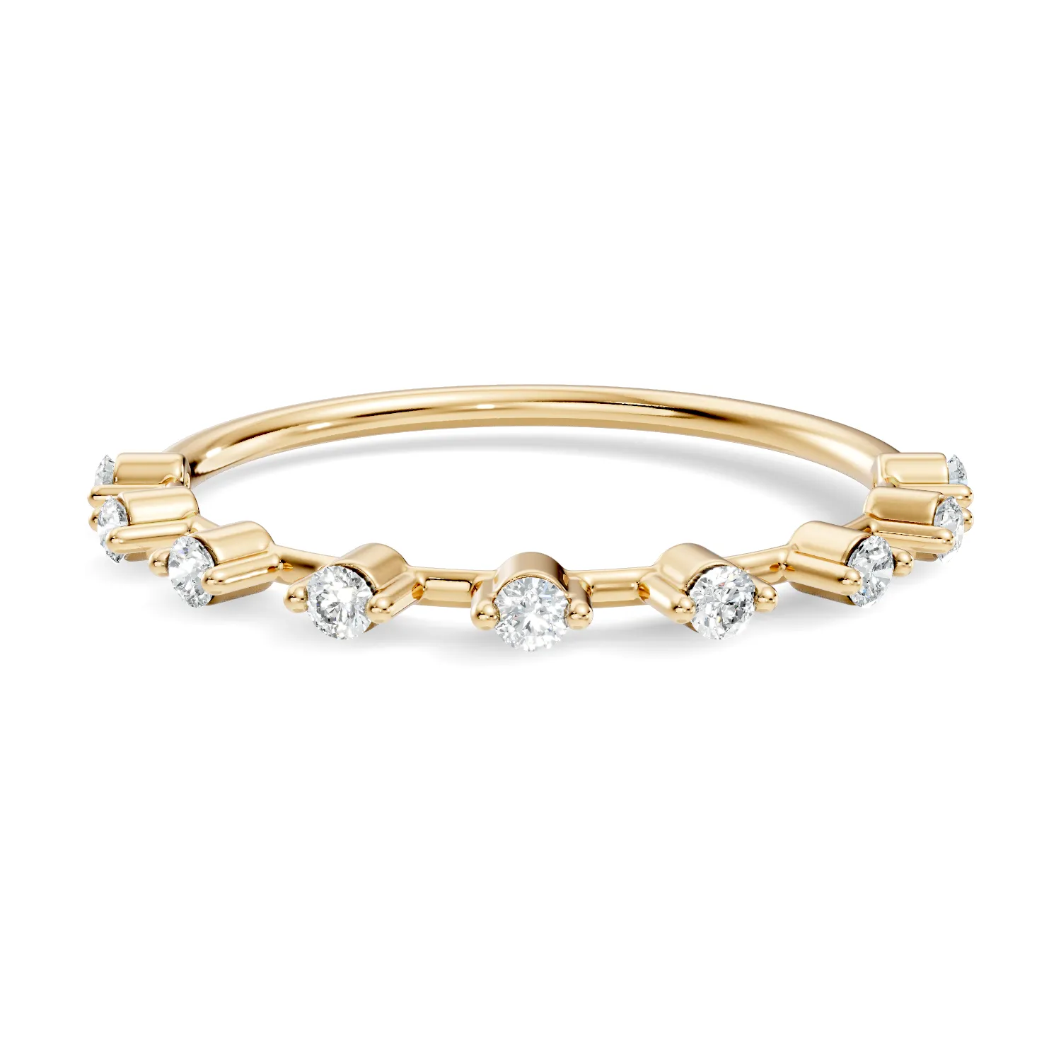 Luna Diamond Half Wedding Band