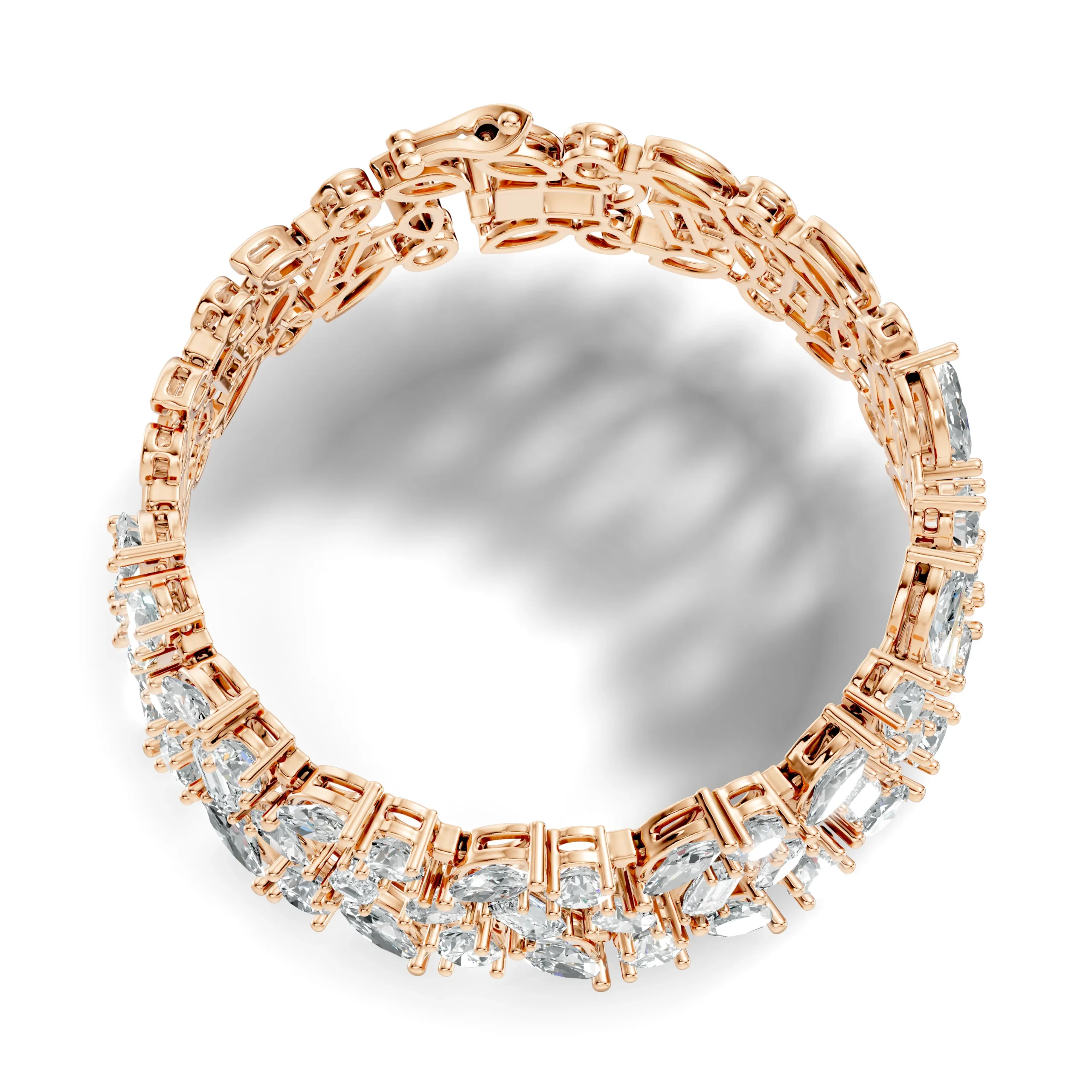 Royal Multi-Shape Diamond Bracelet - Image 7