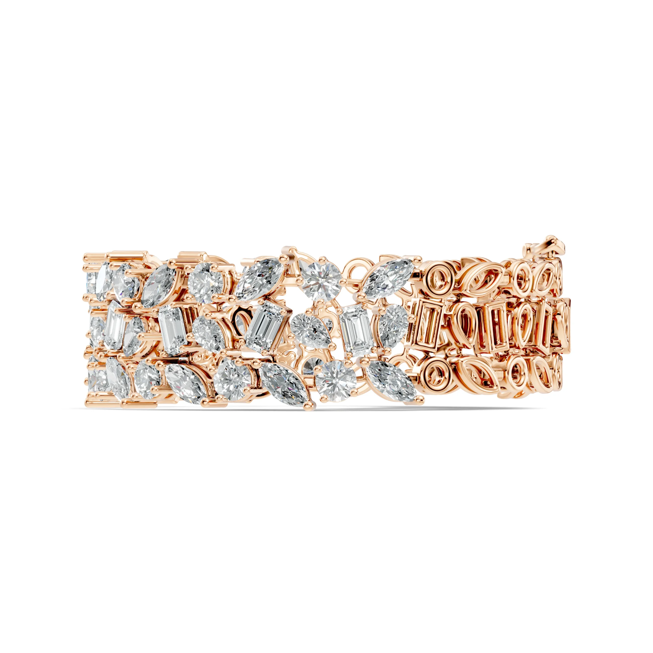 Royal Multi-Shape Diamond Bracelet - Image 6