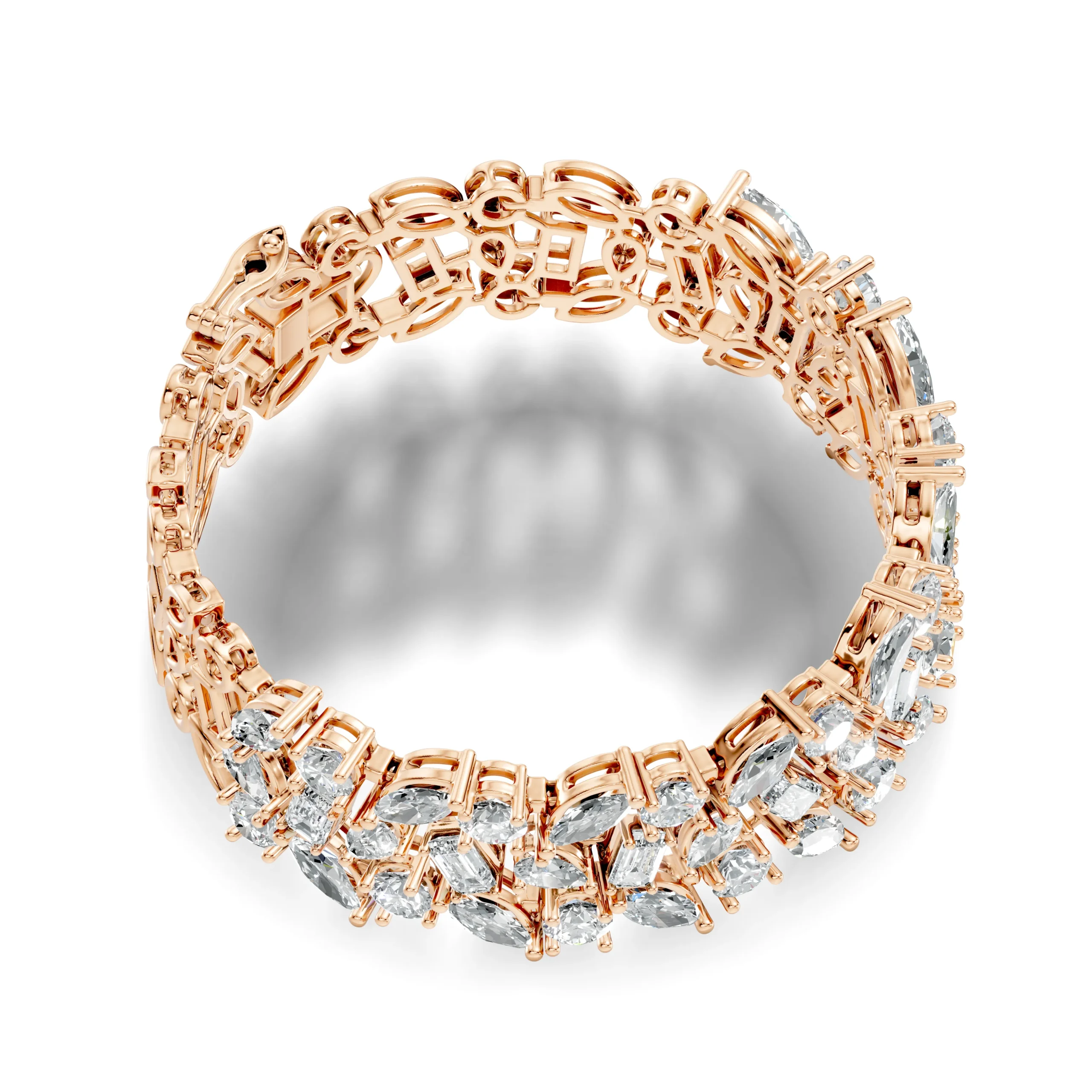 Royal Multi-Shape Diamond Bracelet - Image 5