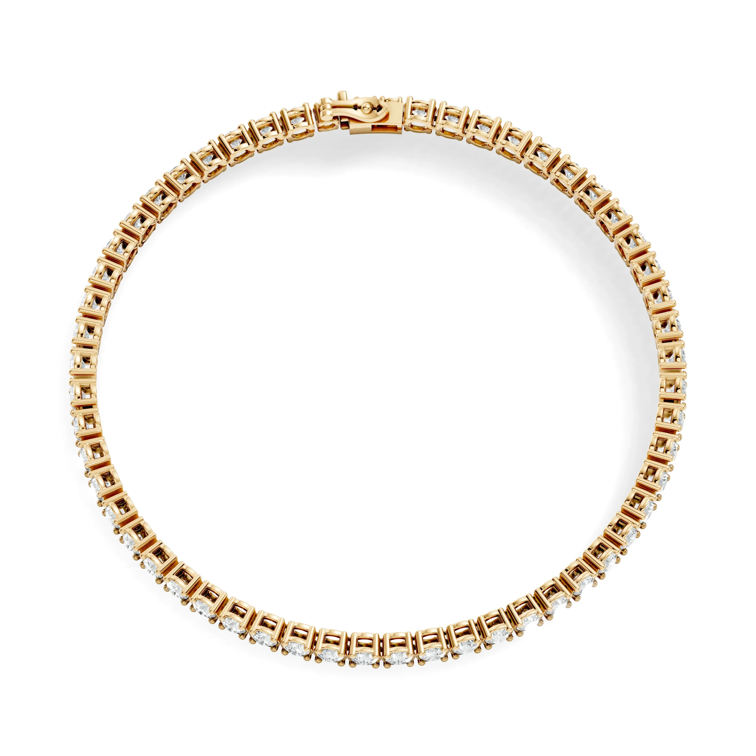 Gold Diamond Tennis Bracelet - Image 4