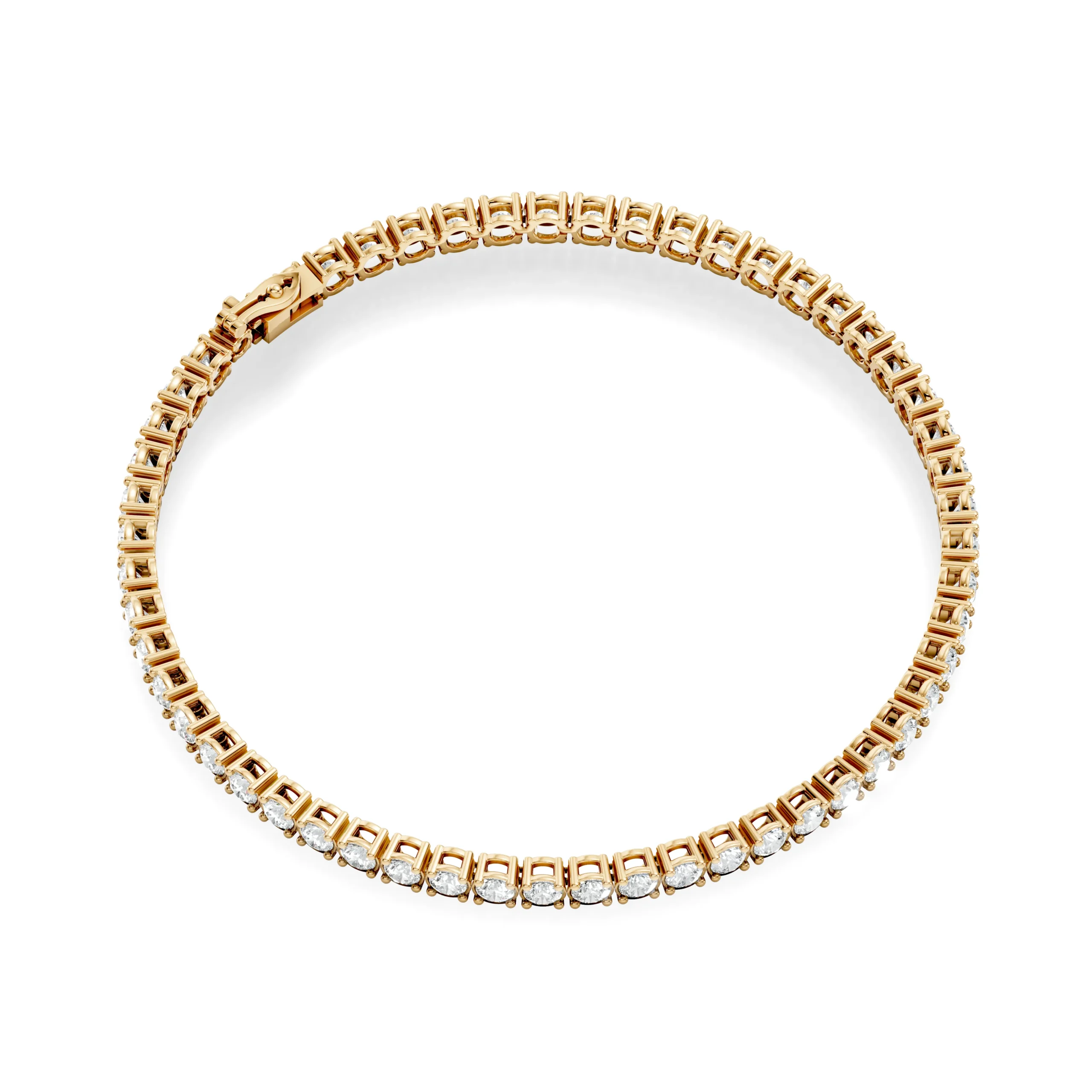 Gold Diamond Tennis Bracelet - Image 6
