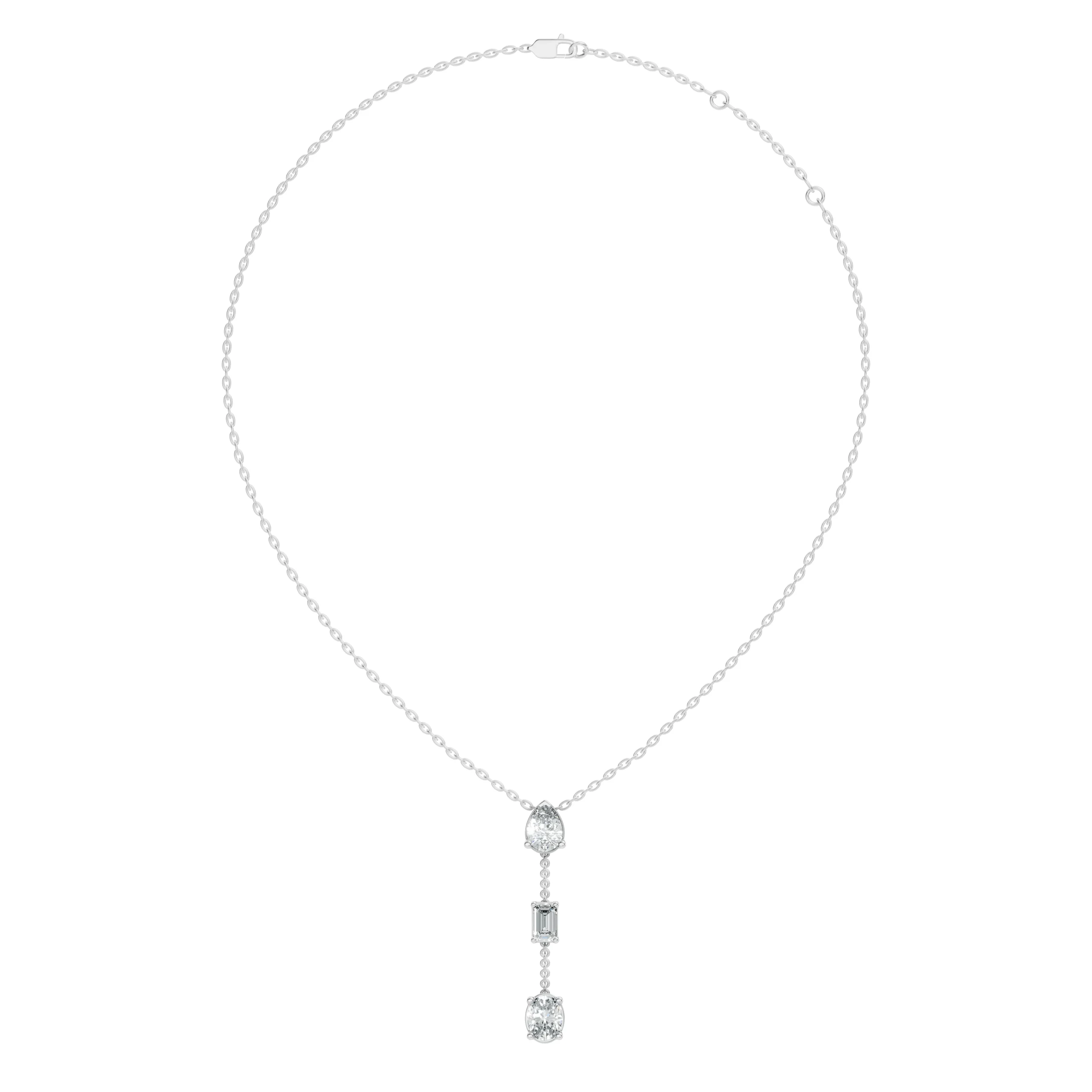 Celestial Cascade Diamond Drop Necklace