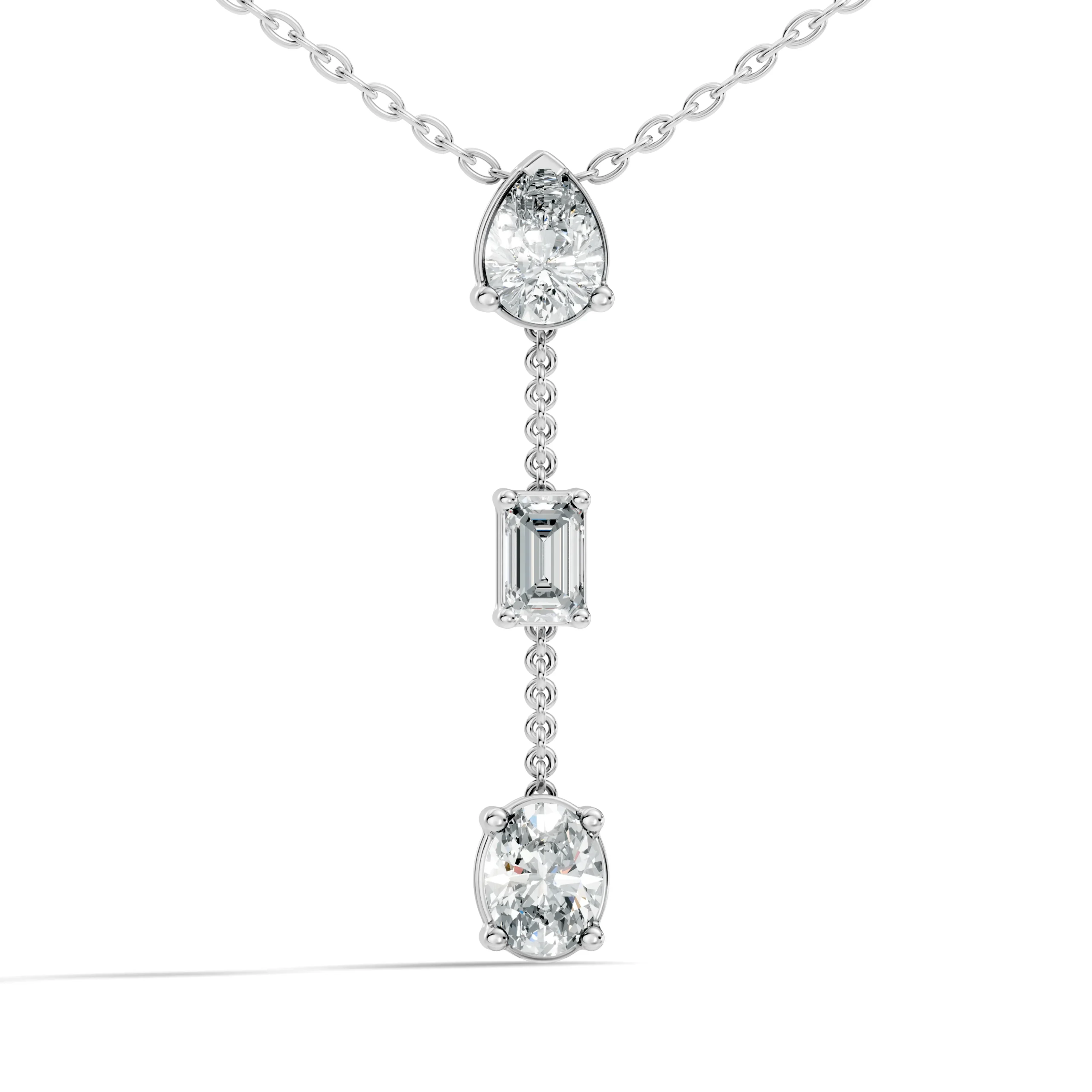 Celestial Cascade Diamond Drop Necklace - Image 2