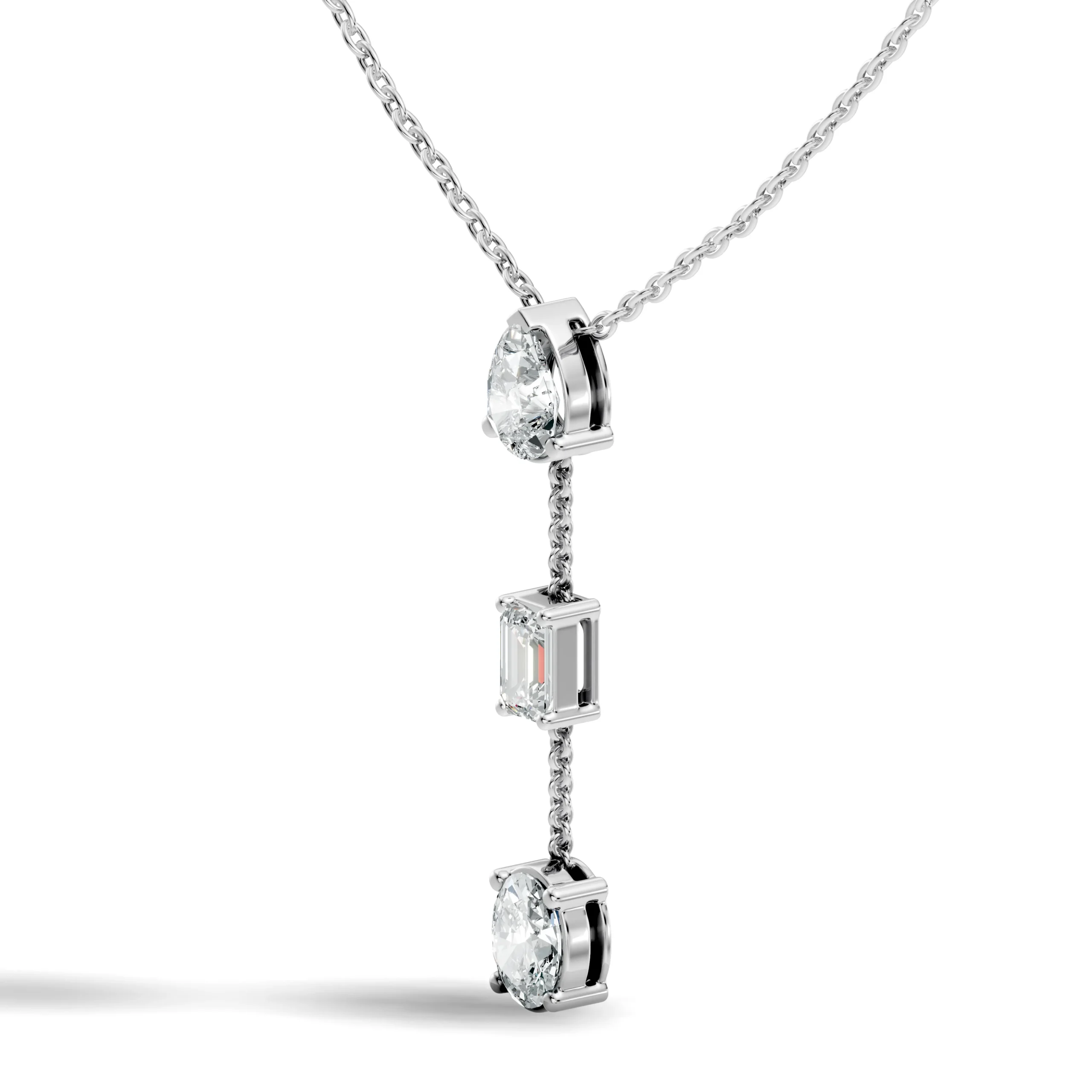 Celestial Cascade Diamond Drop Necklace - Image 4