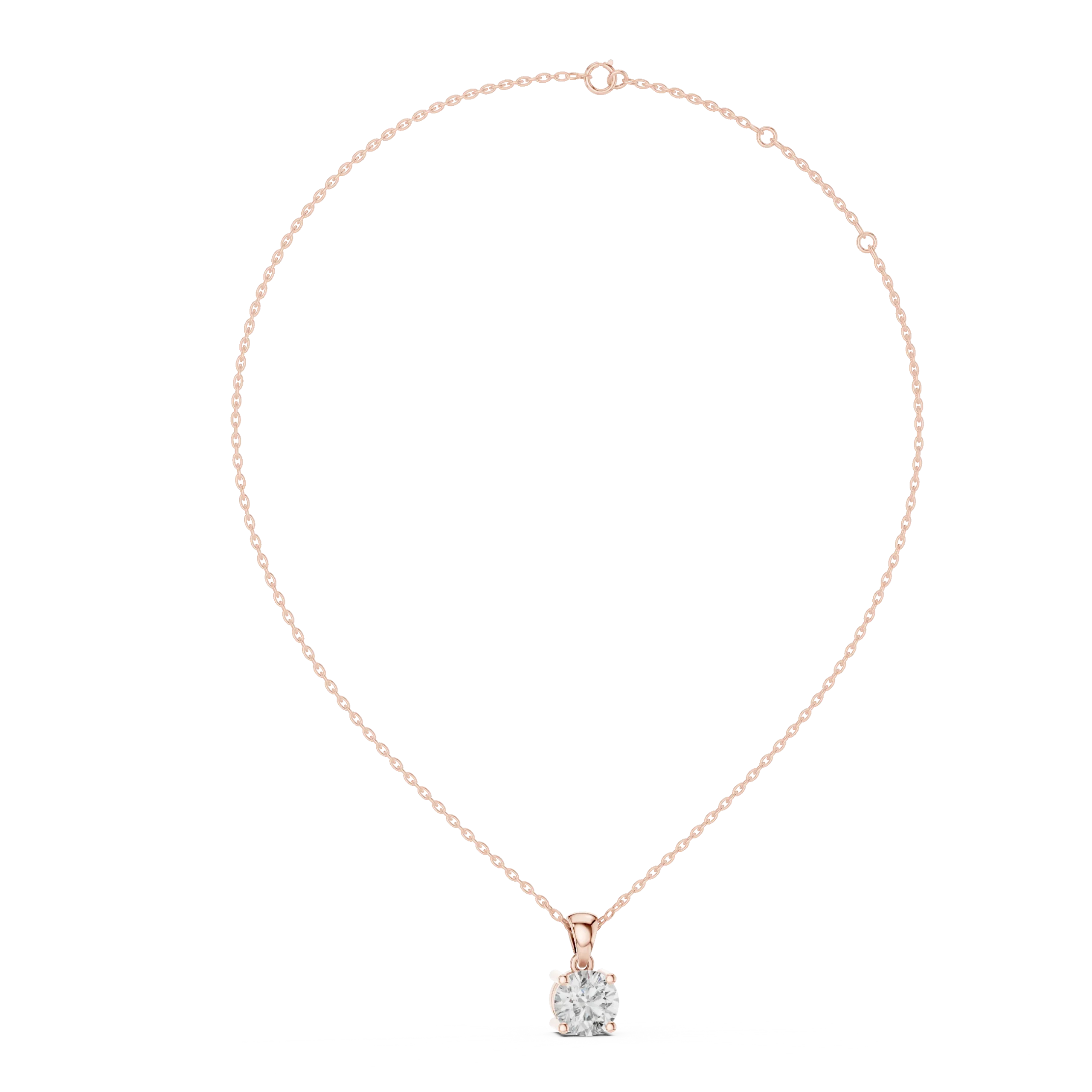 Sophia Round Diamond Solitaire Pendant - Image 2