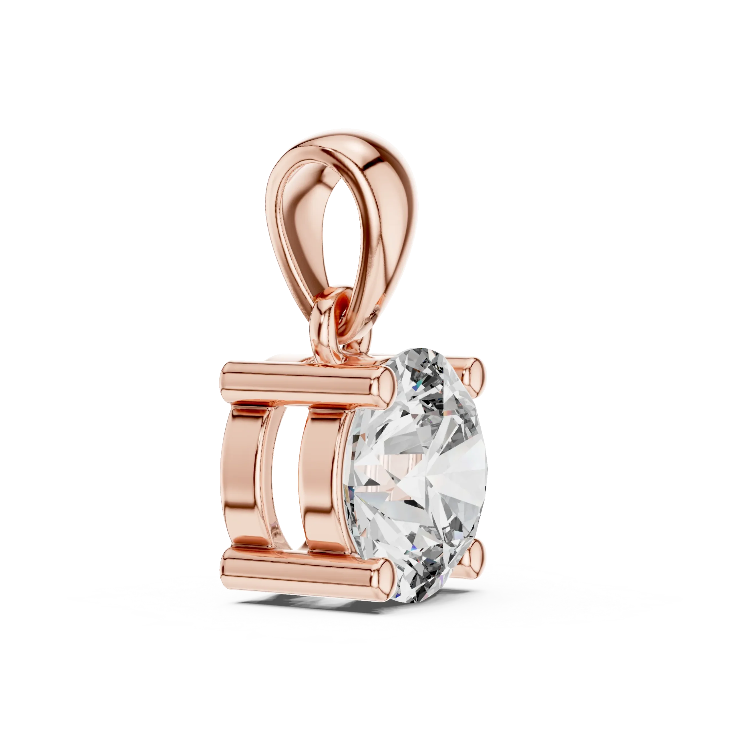 Sophia Round Diamond Solitaire Pendant - Image 3