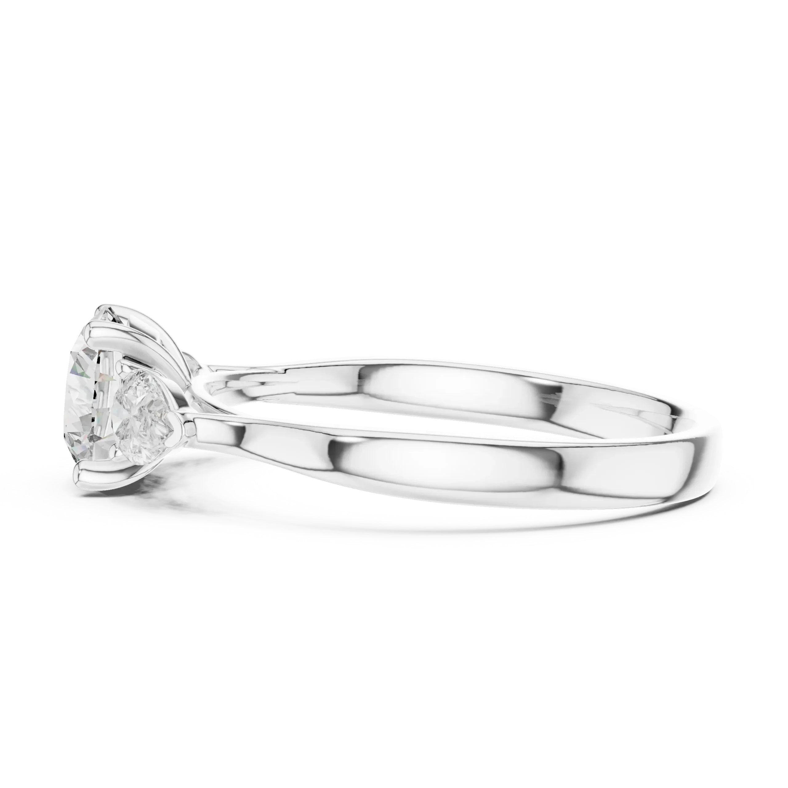 Peara Round & Pear Three Stone Diamond Ring - Image 5
