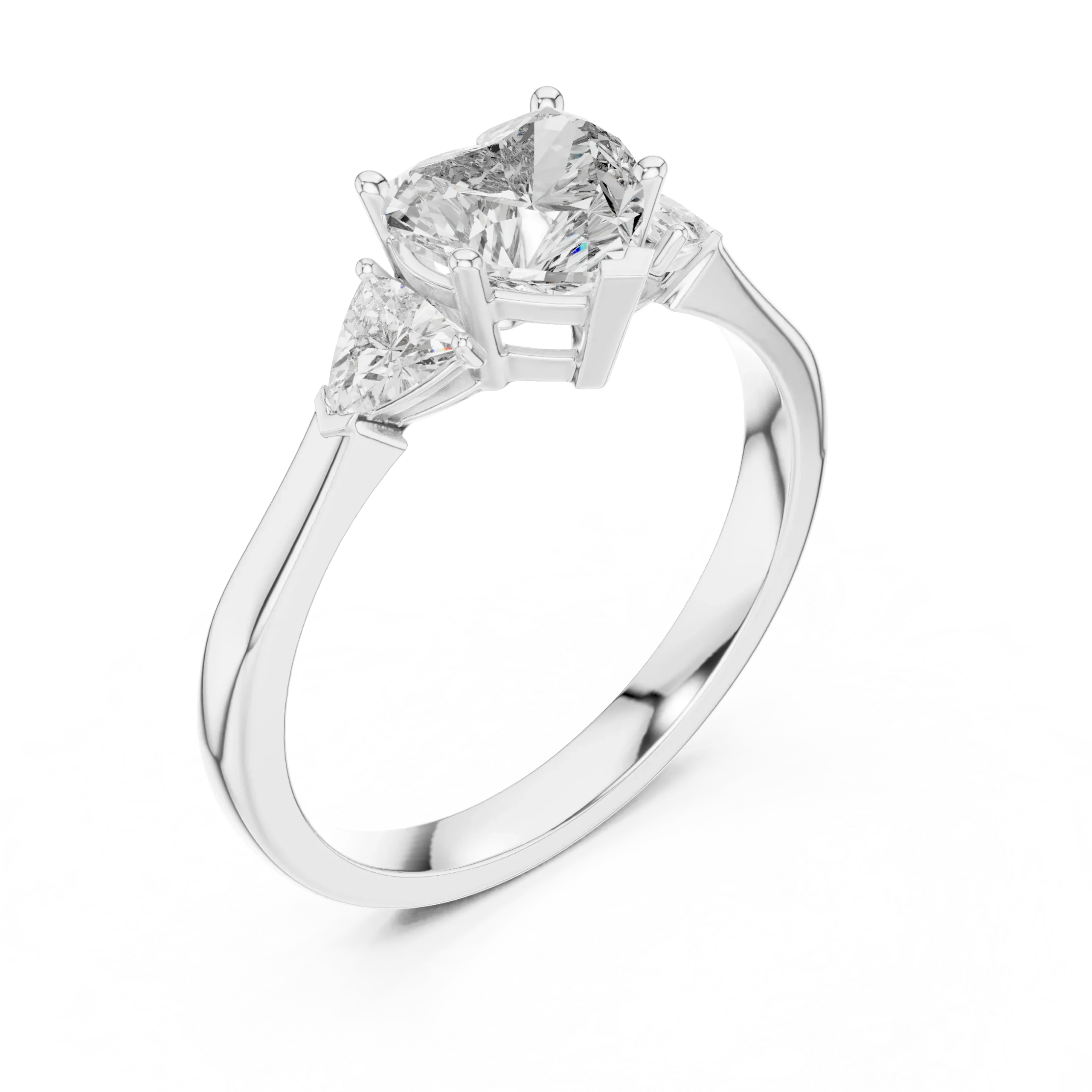 Amorielle Heart & Pear Diamond Trilogy Ring - Image 2