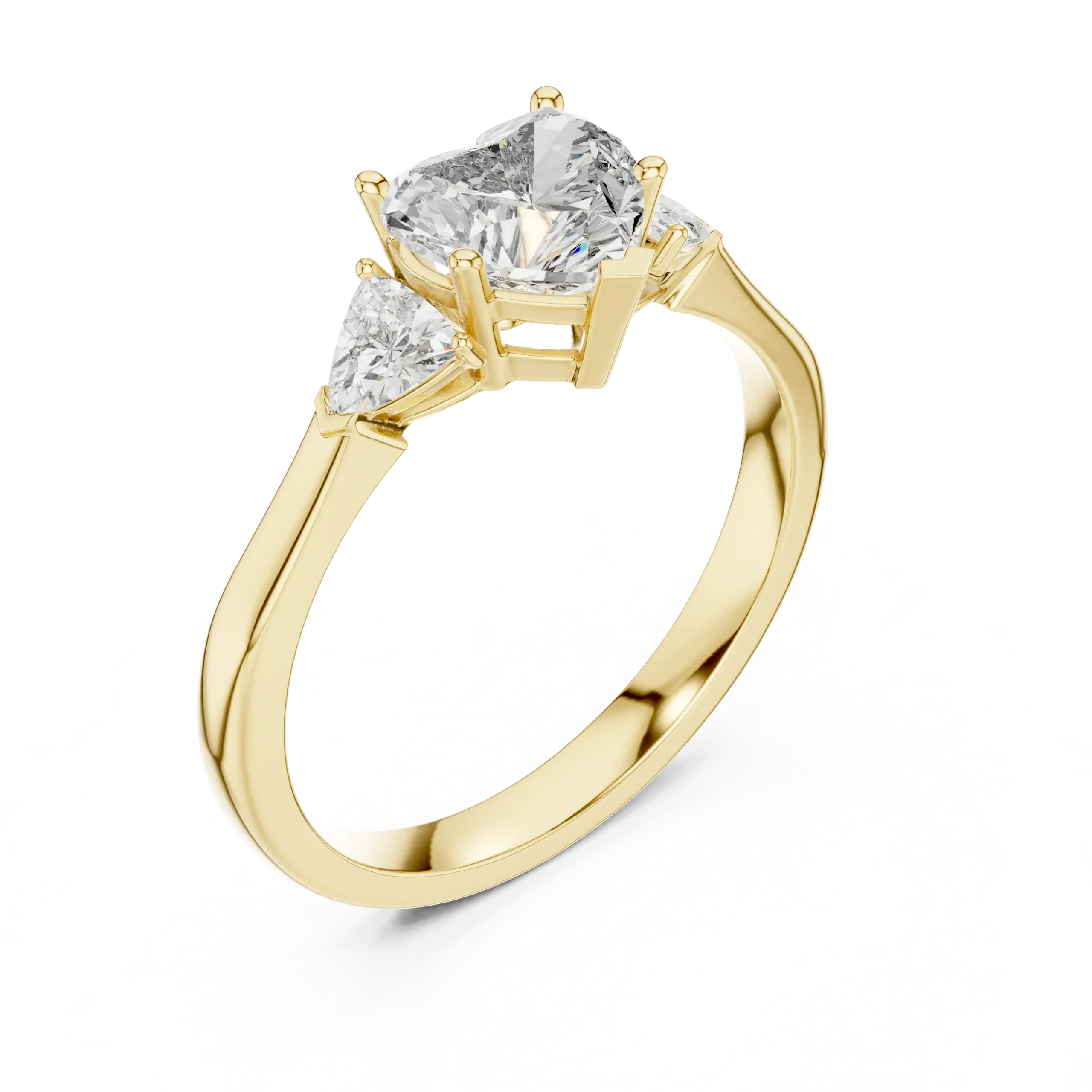 Amorielle Heart & Pear Diamond Trilogy Ring