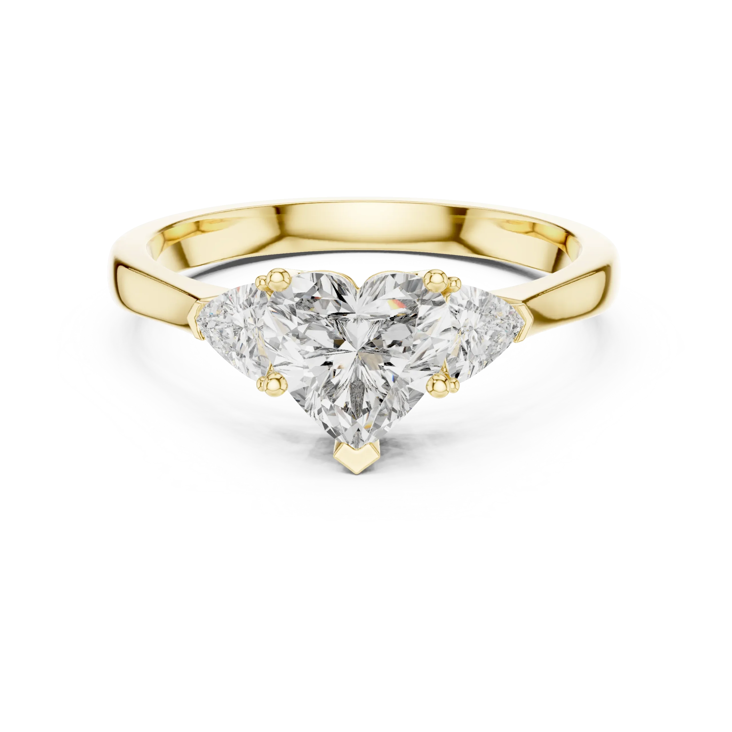 Amorielle Heart & Pear Diamond Trilogy Ring - Image 6