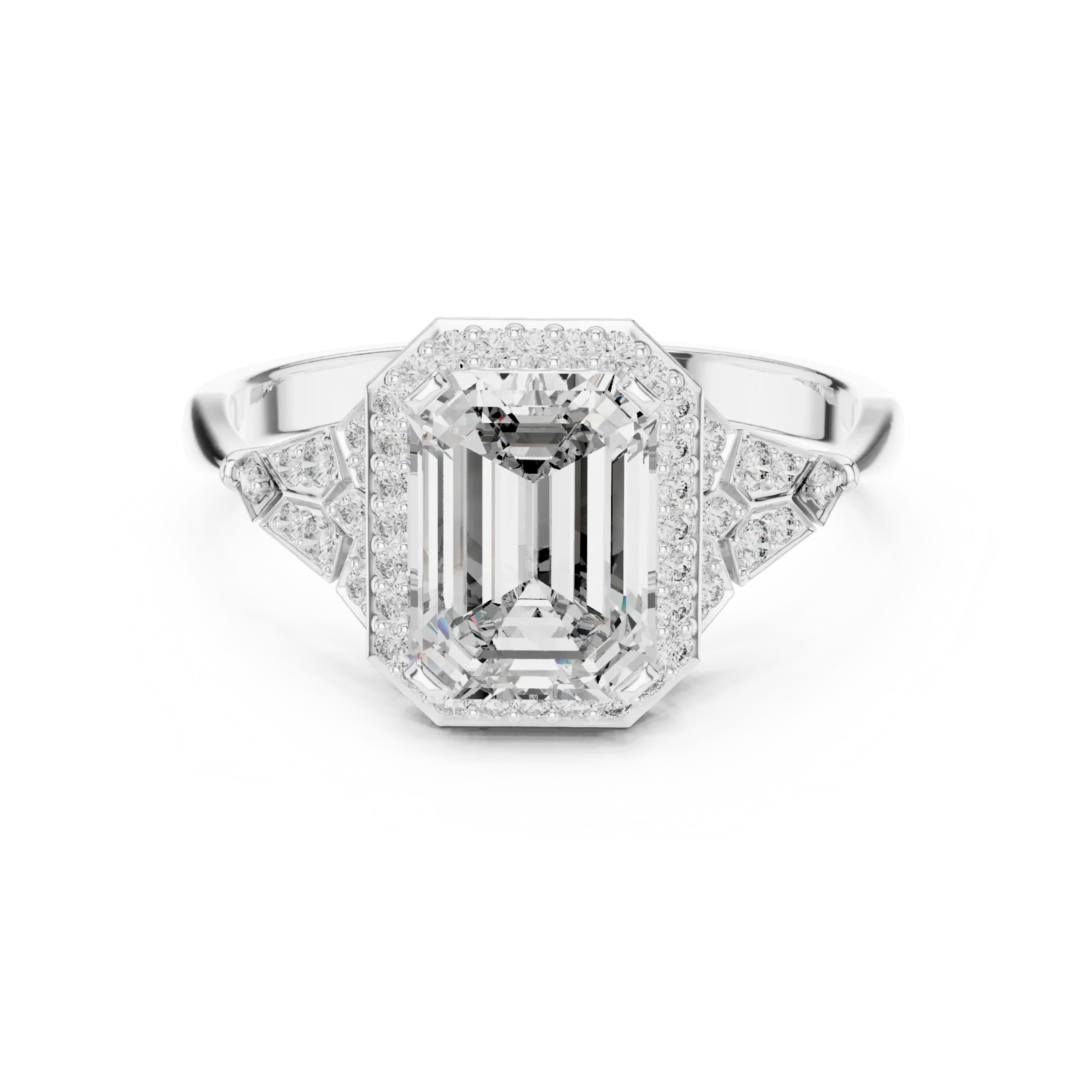 Emerelle Emerald & Round Diamond Ring - Image 6