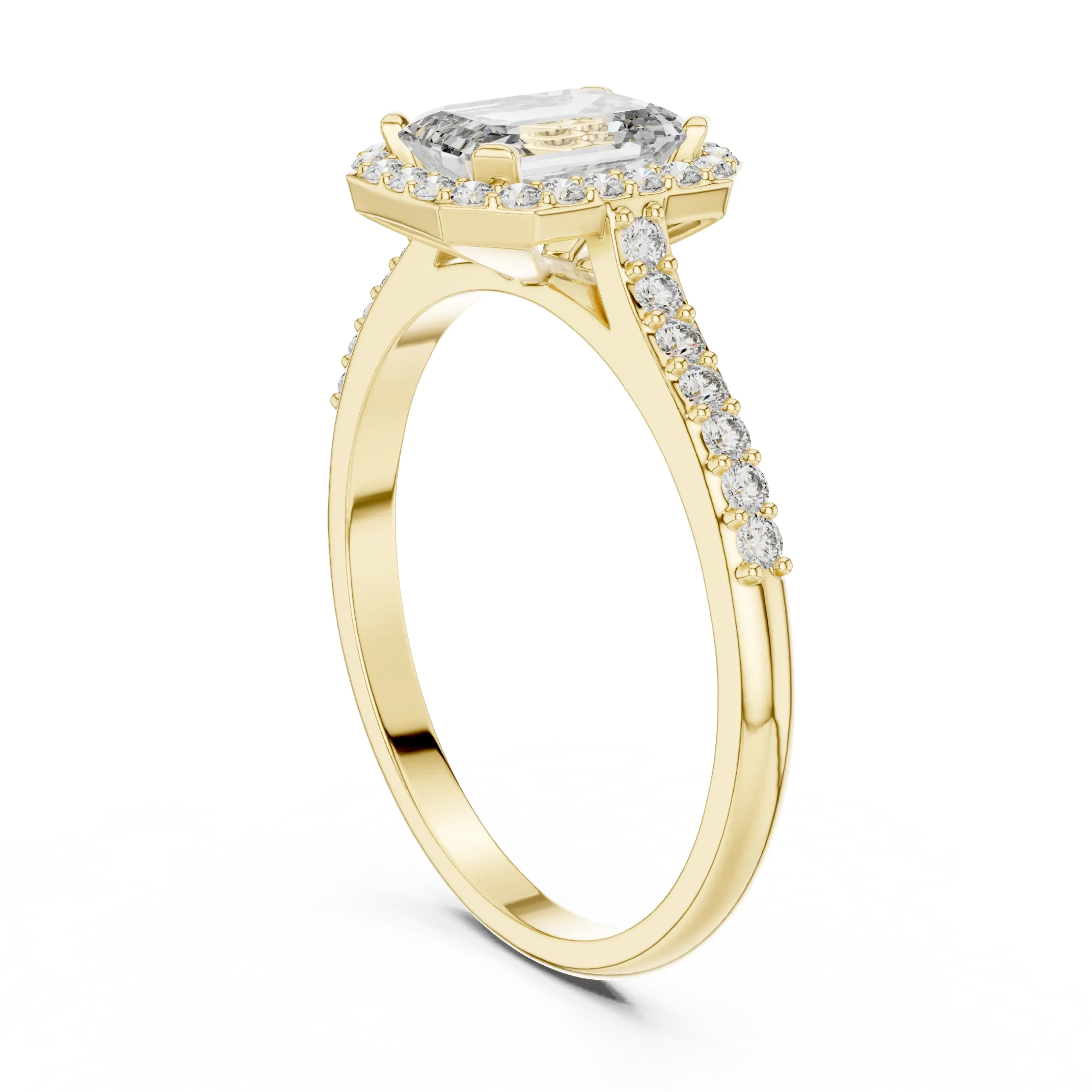 Emerald & Round Diamond Ring - Image 4