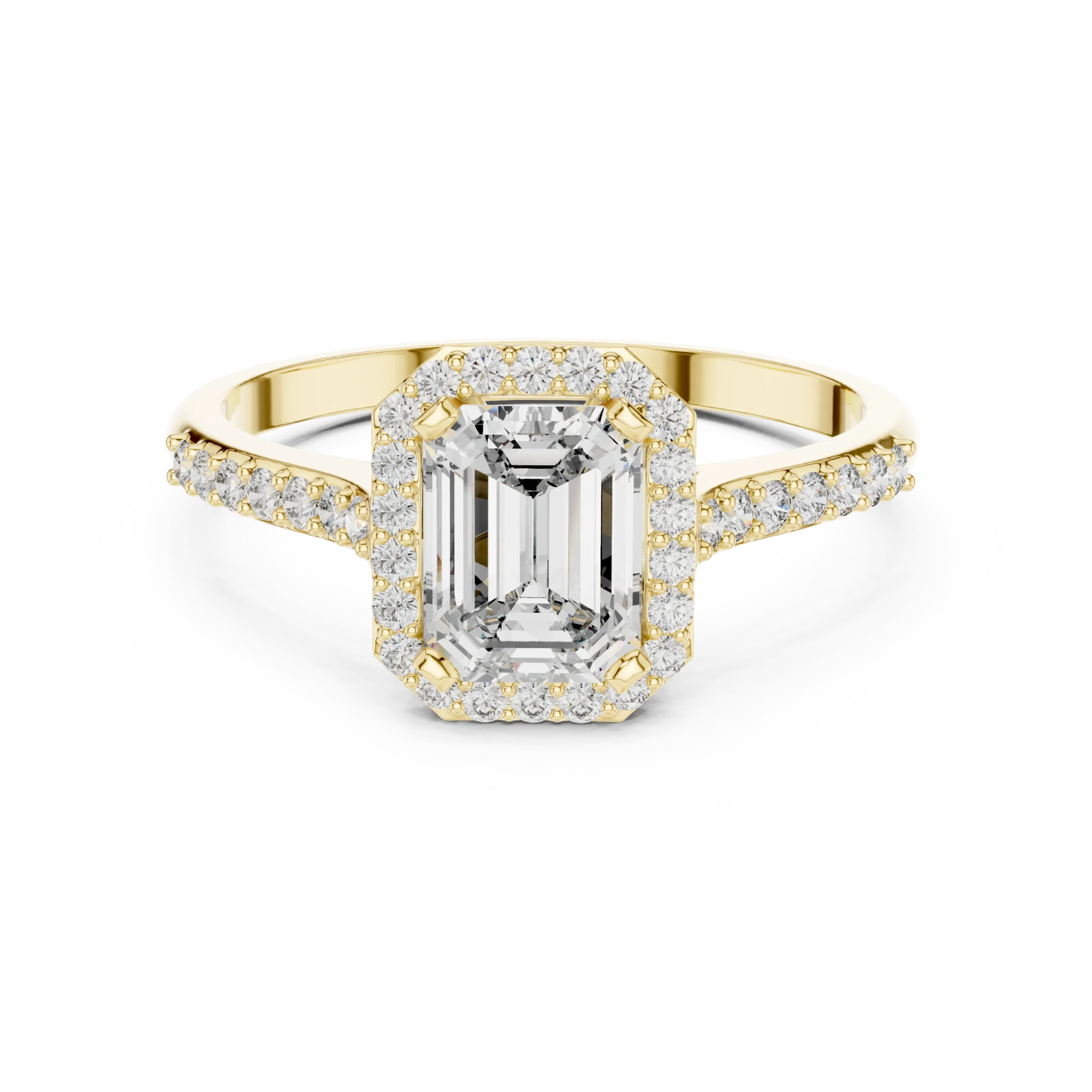Emerald & Round Diamond Ring - Image 6