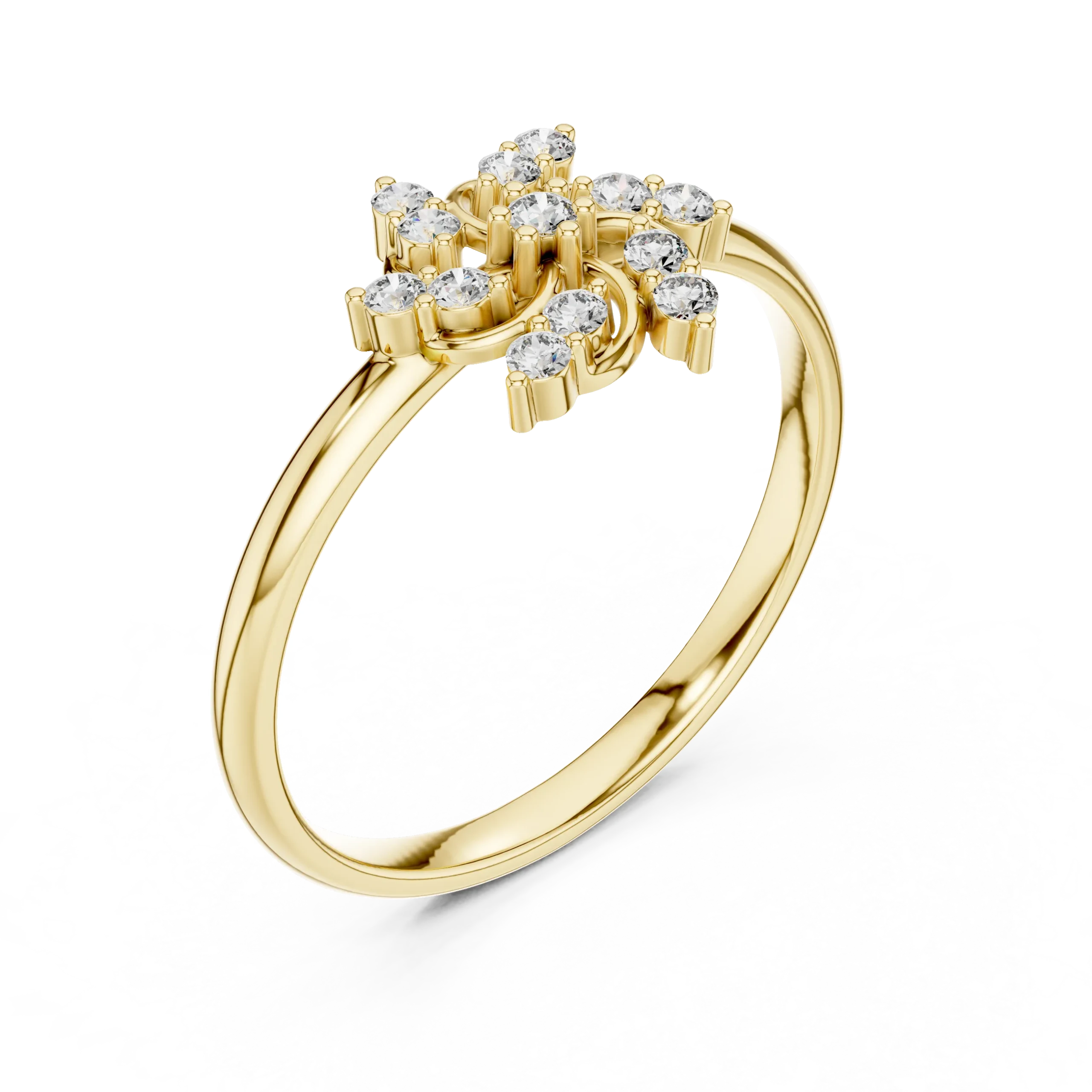 Roselle Cluster Lab Diamond Ring