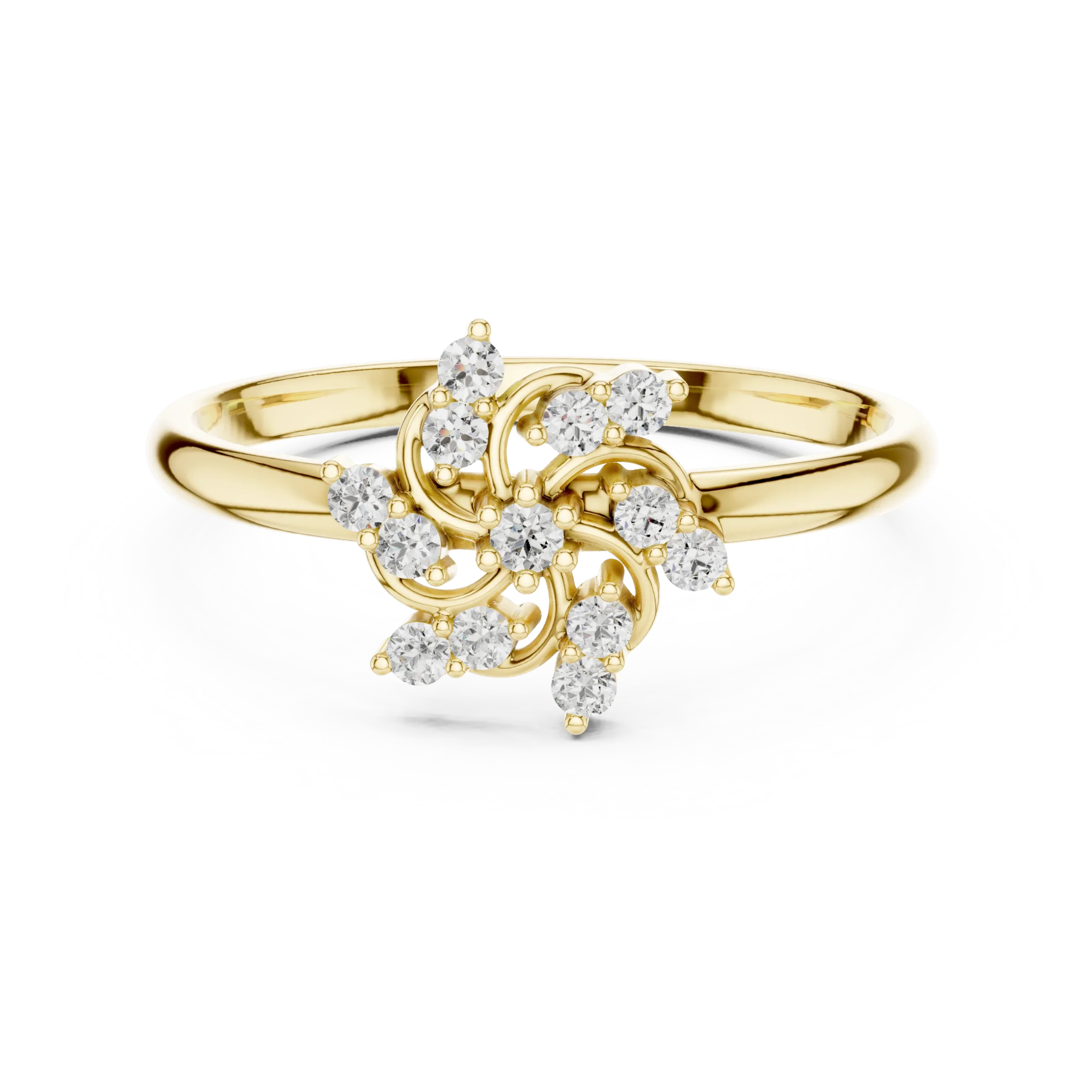 Roselle Cluster Lab Diamond Ring - Image 4