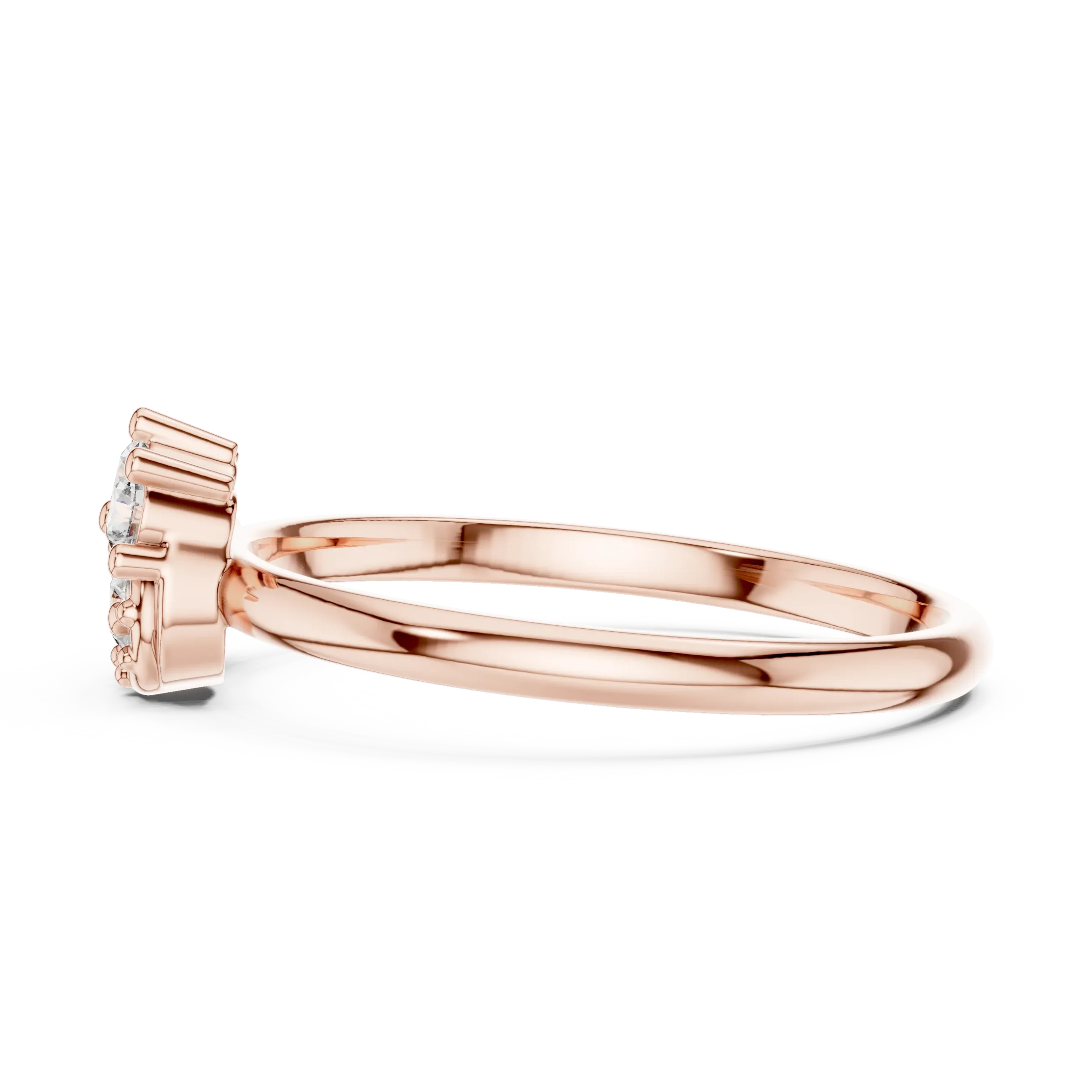 Coralia Rose Gold Crown Cluster Ring - Image 3