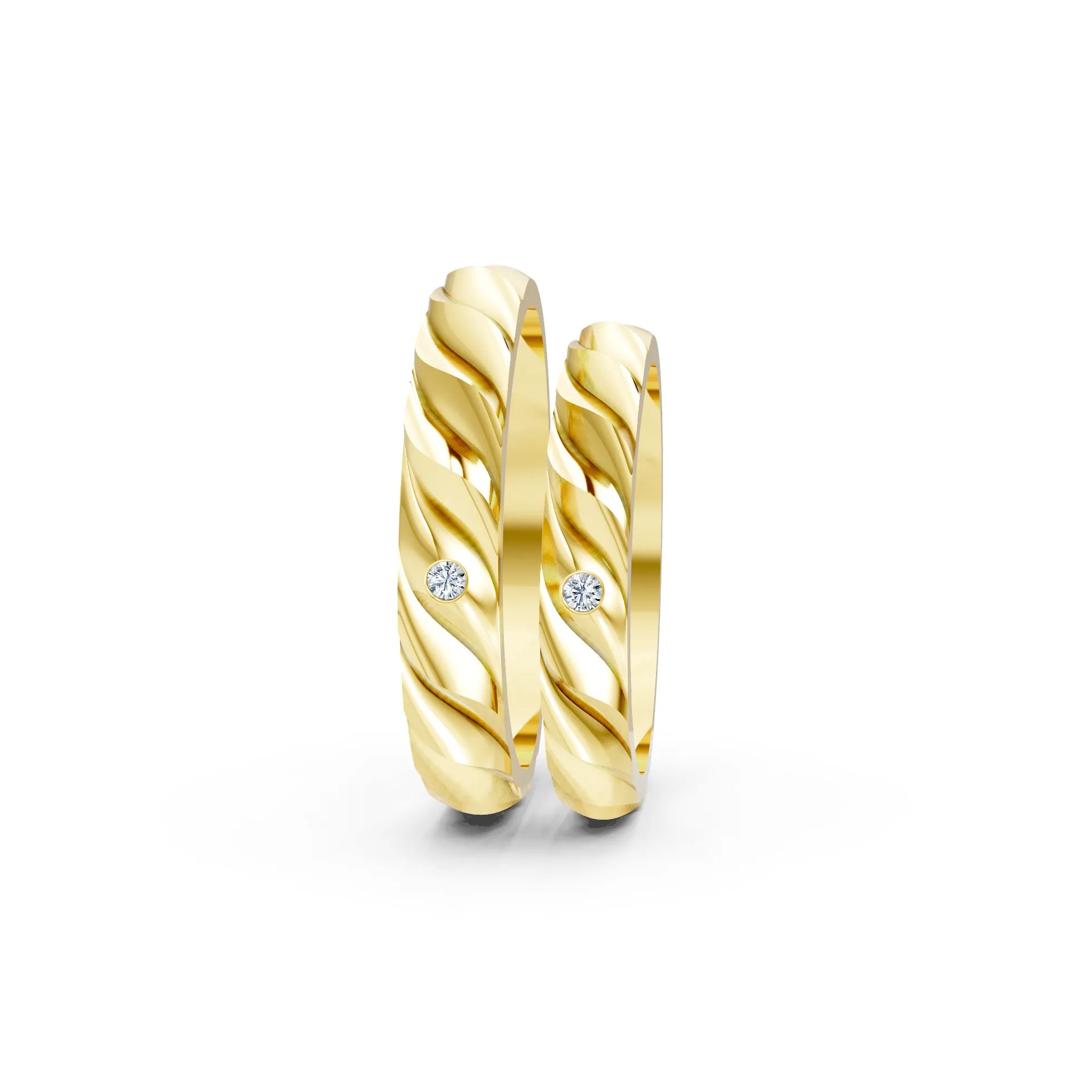 Aurielle Vintage Gold Couple Bands - Image 7