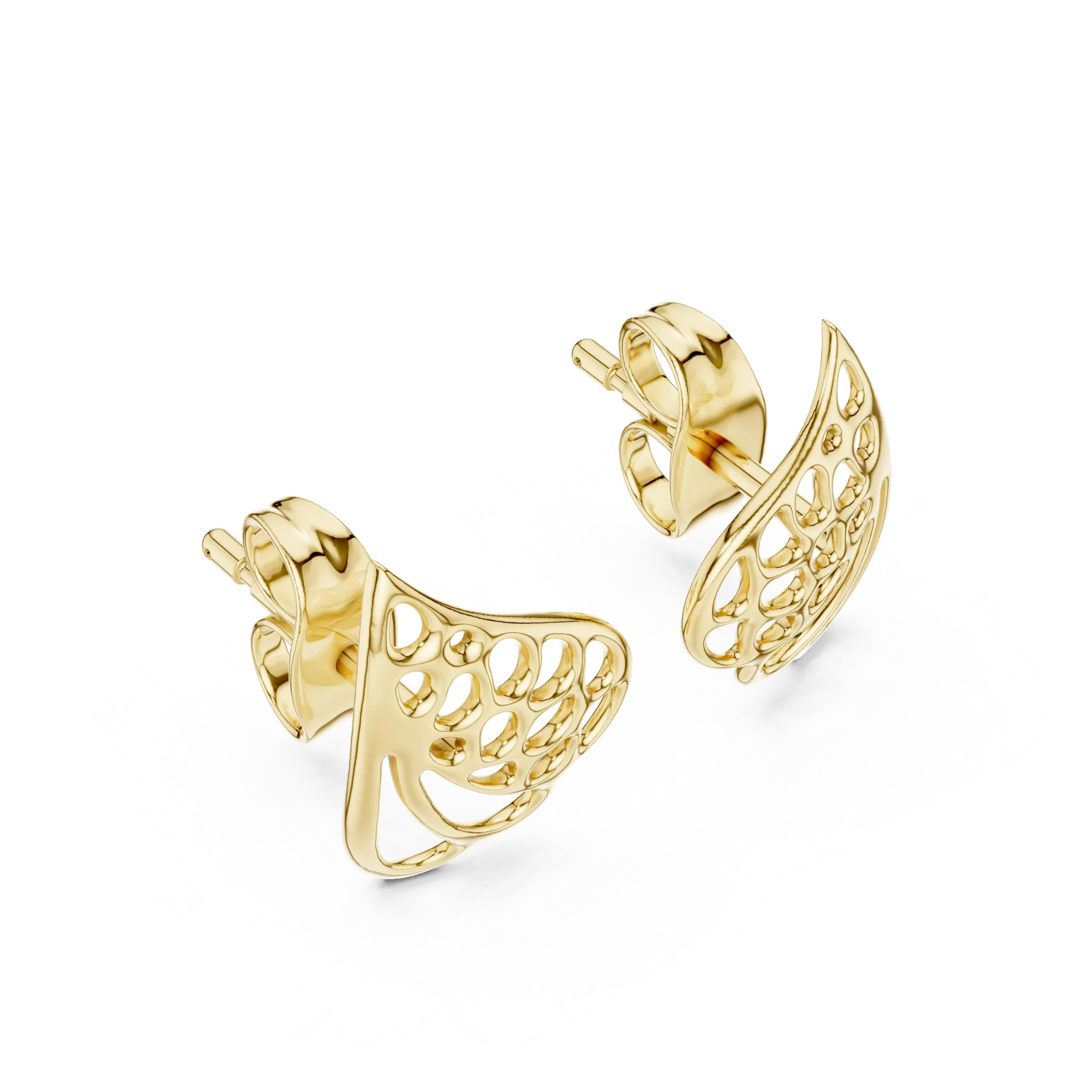 Filira Gold Filigree Diamond Earrings - Image 6