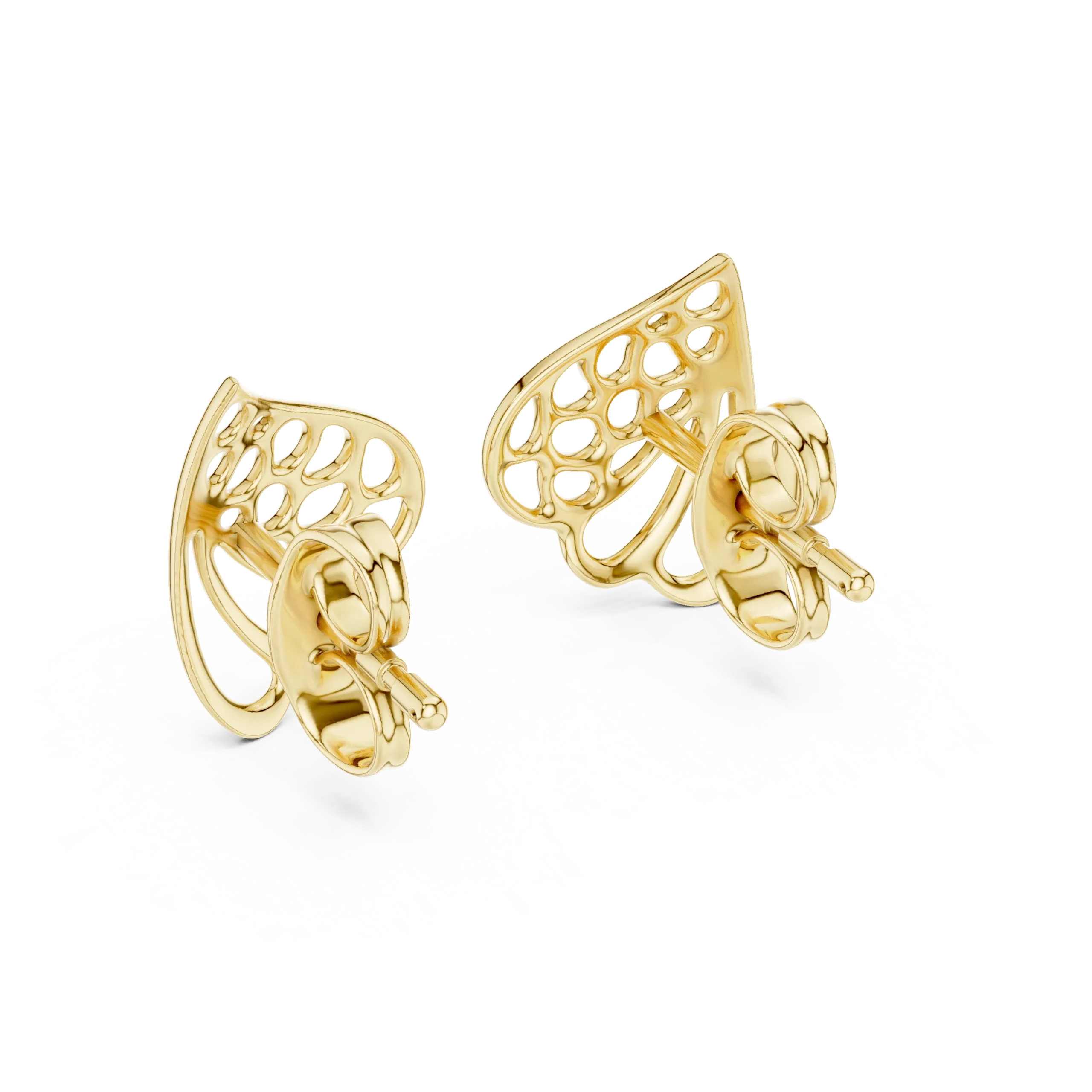Filira Gold Filigree Diamond Earrings - Image 4