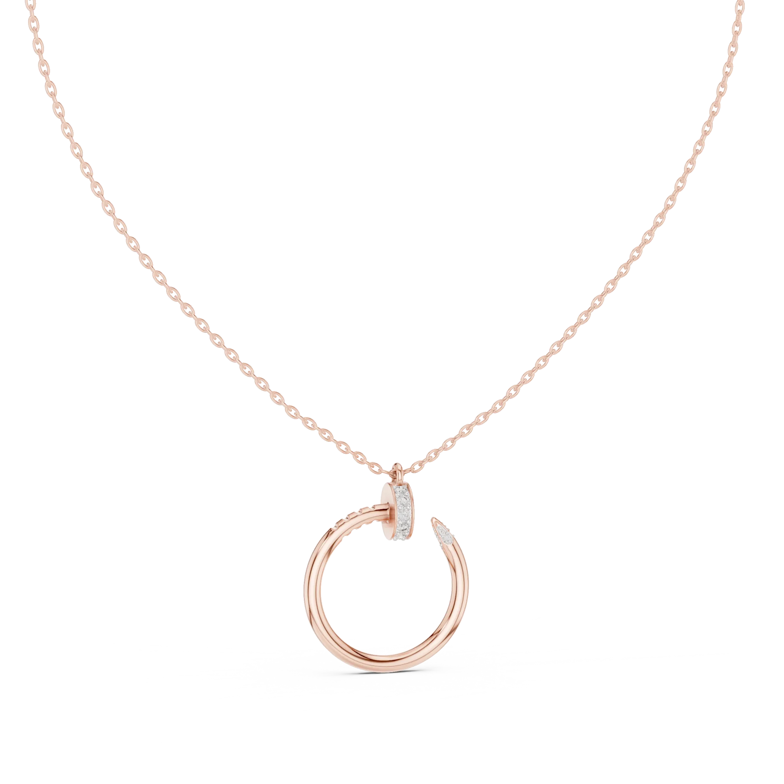 Clovara Nail-Inspired Diamond Necklace - Image 6