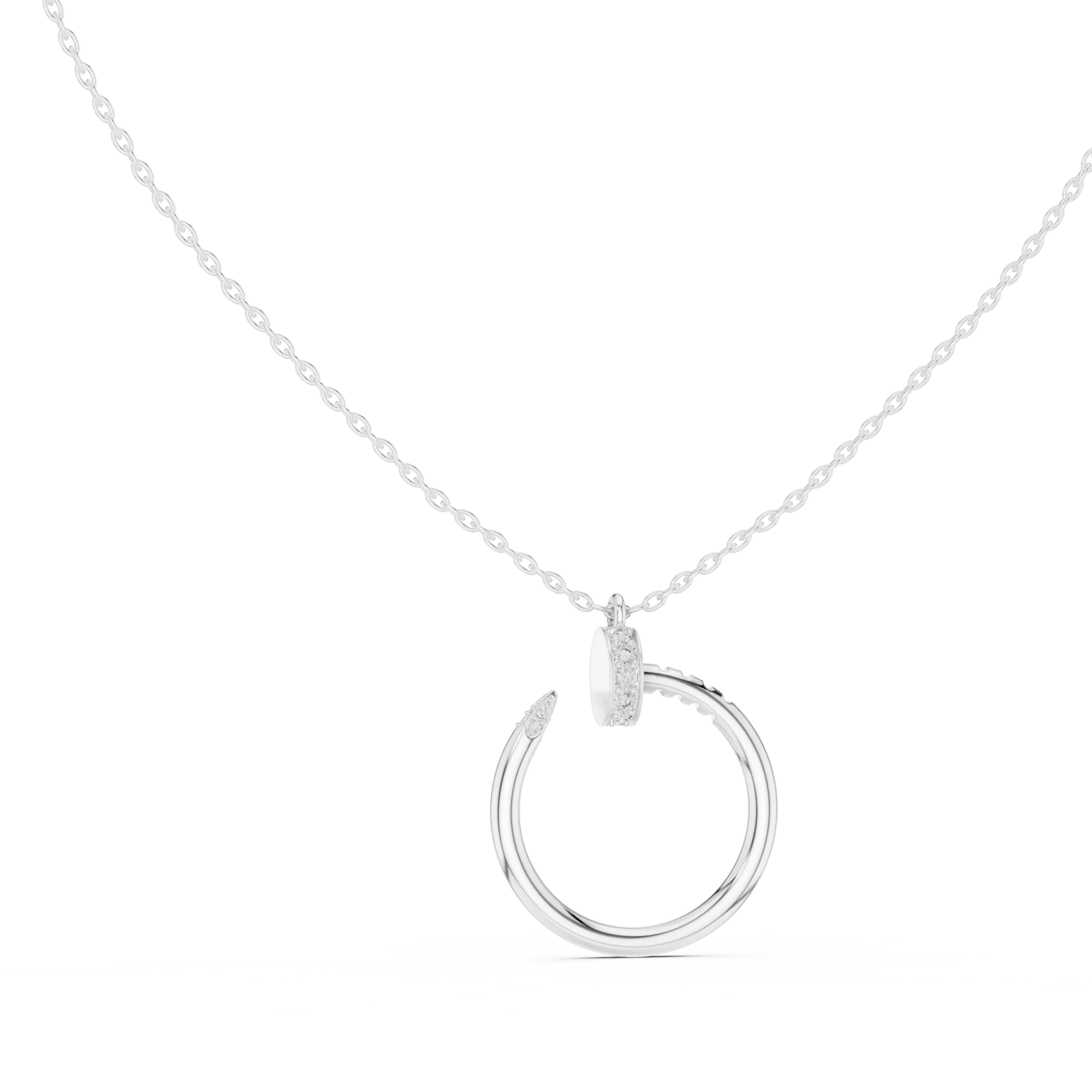 Clovara Nail-Inspired Diamond Necklace - Image 3