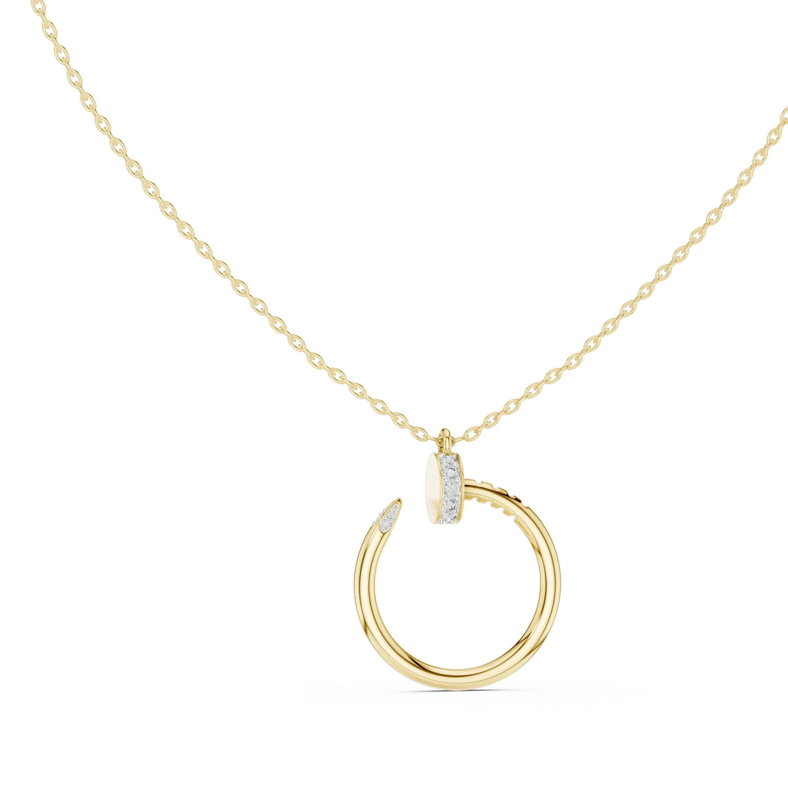 Clovara Nail-Inspired Diamond Necklace - Image 2