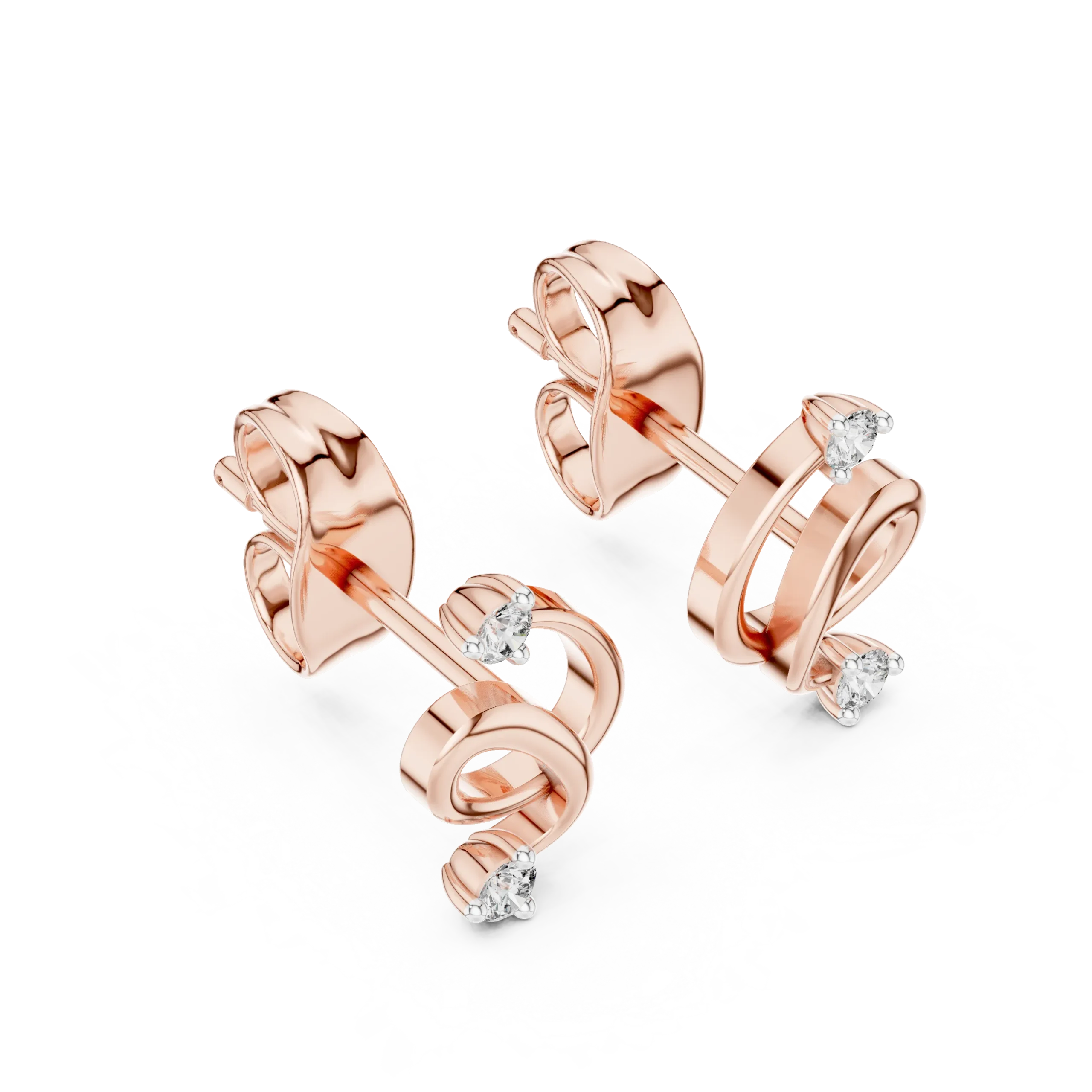 Elaria Knot Lab Diamond Stud Earrings - Image 5