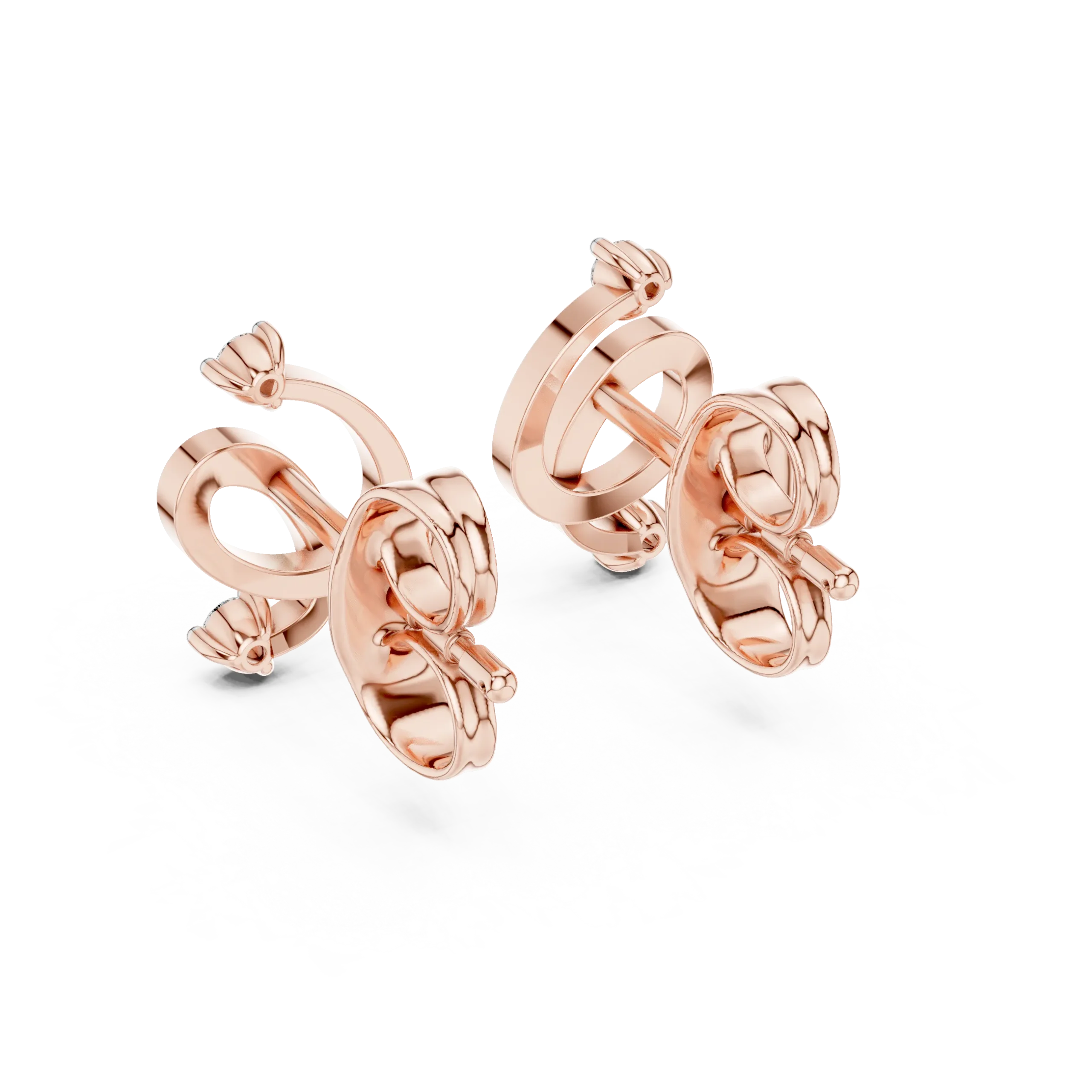 Elaria Knot Lab Diamond Stud Earrings - Image 4