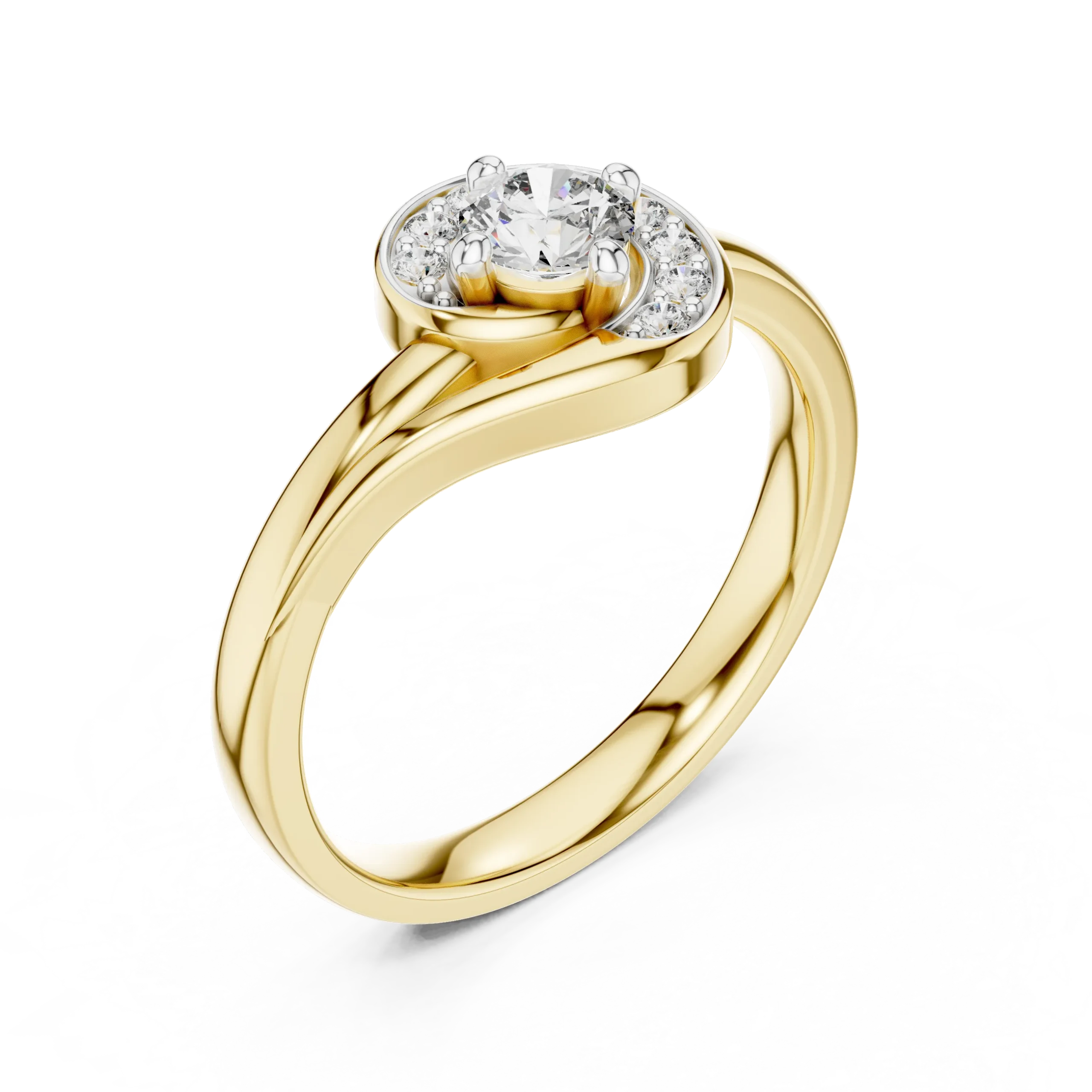 Artelle Asymmetrical Halo Diamond Ring - Image 5
