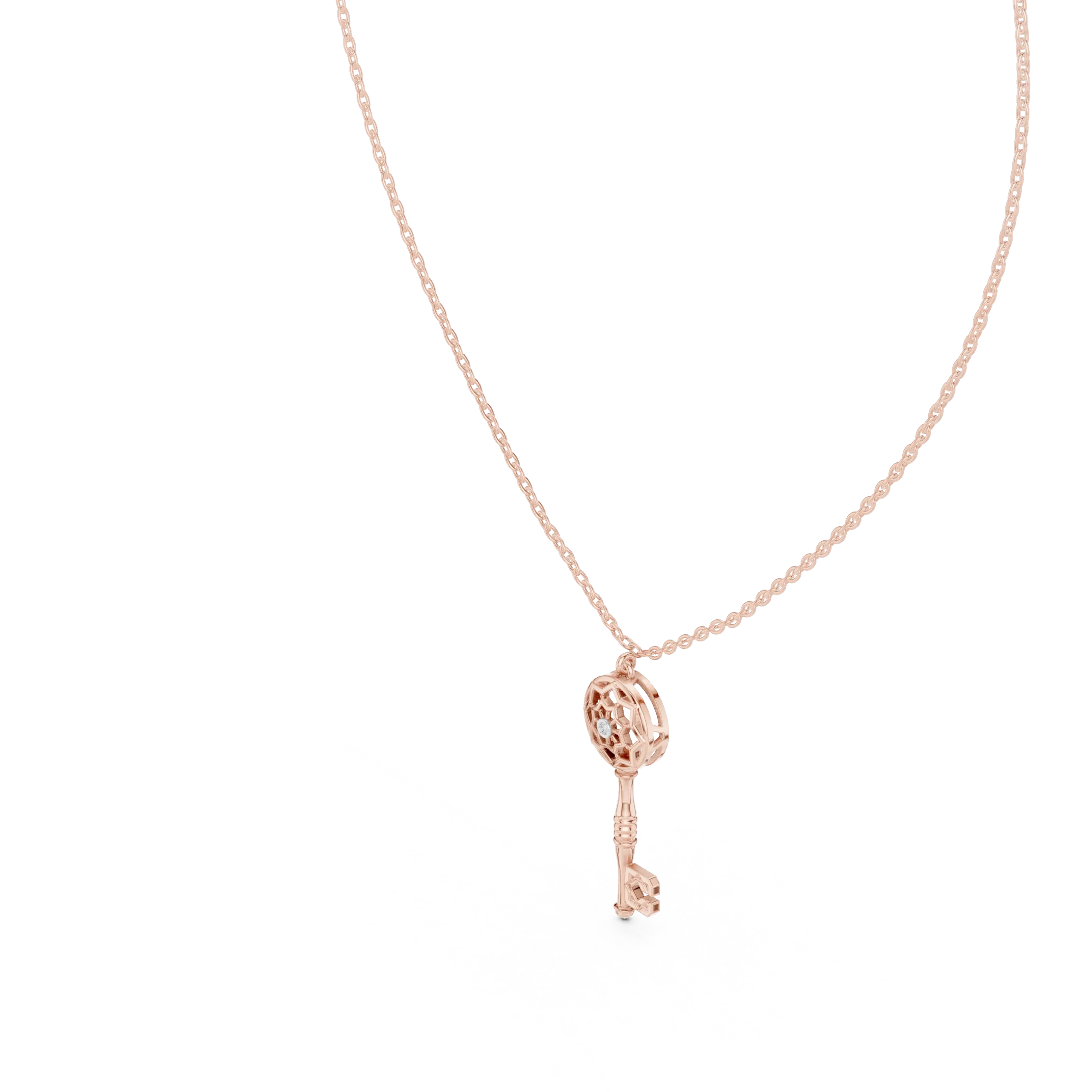 Geovara Lattice Key Diamond Pendant - Image 6