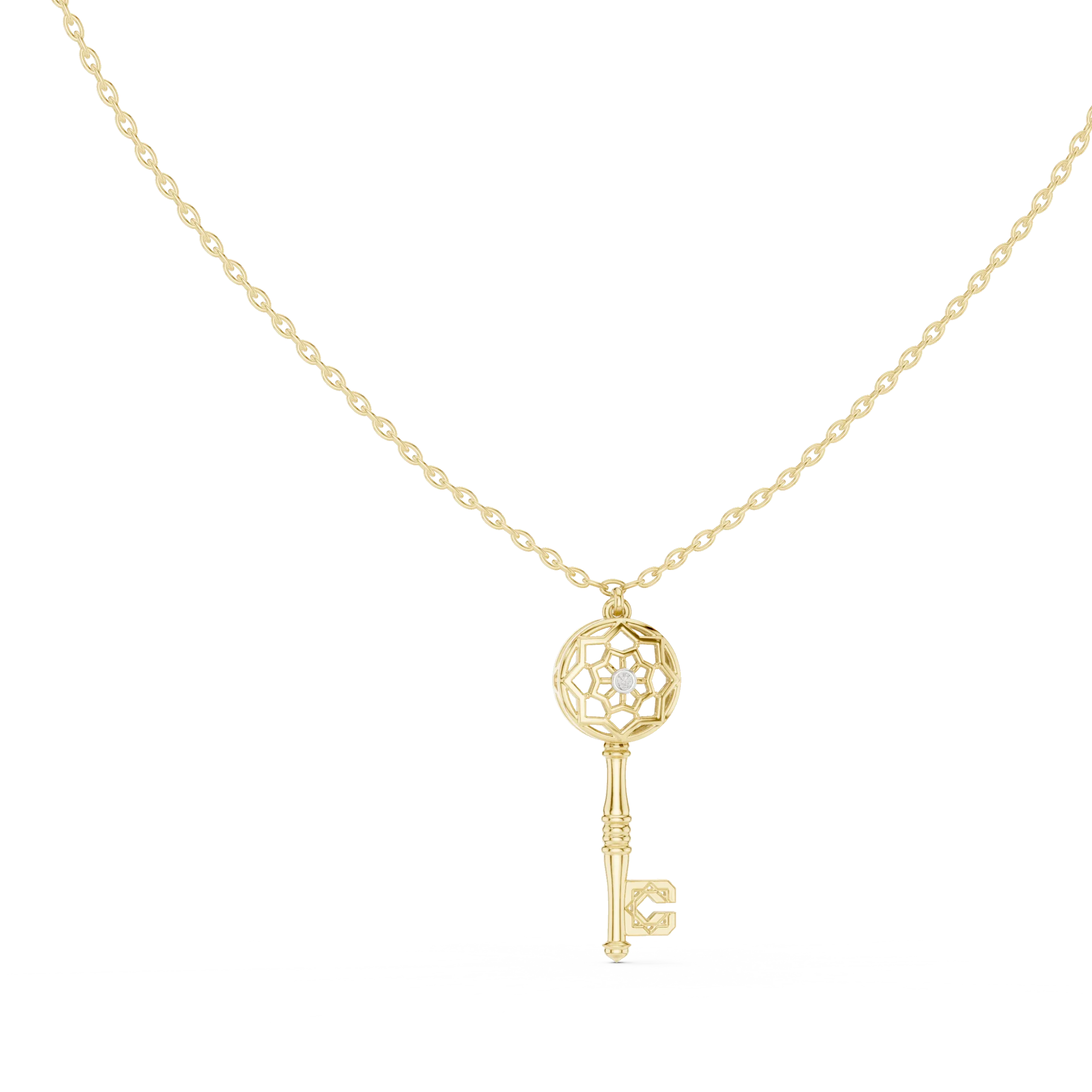 Geovara Lattice Key Diamond Pendant - Image 2
