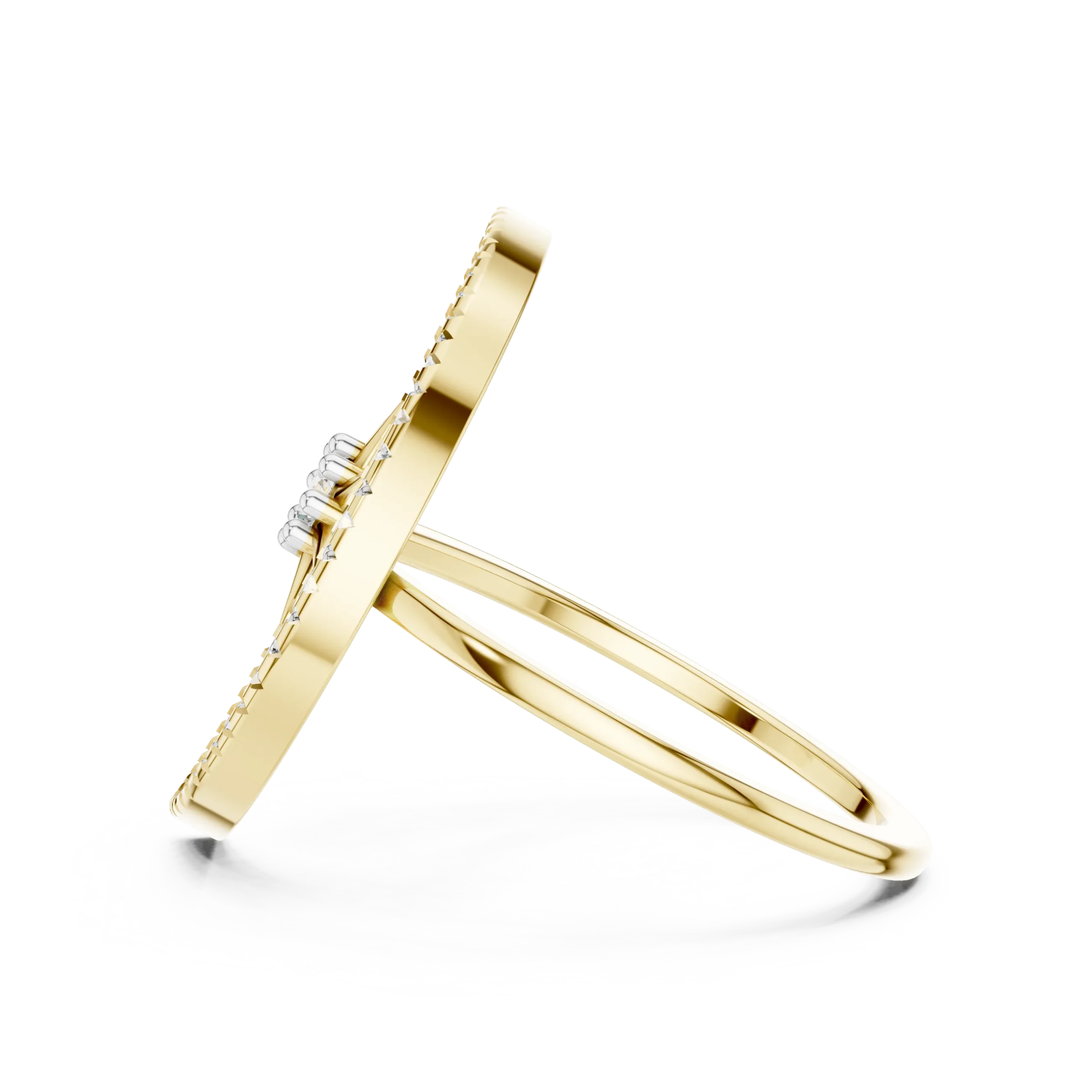 Celestia Crescent Moon Diamond Ring - Image 6