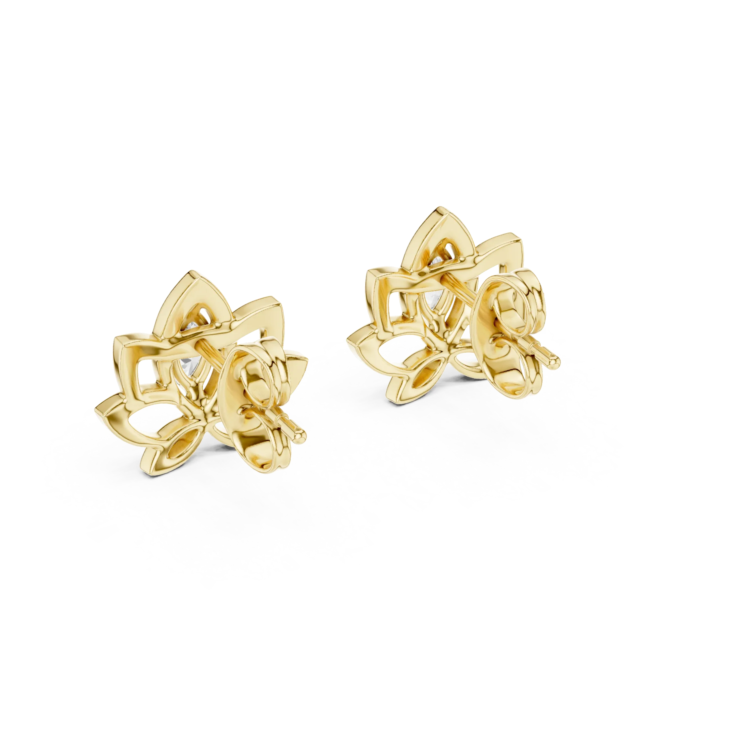 Mariselle Lotus Marquise Diamond Stud Earrings - Image 6