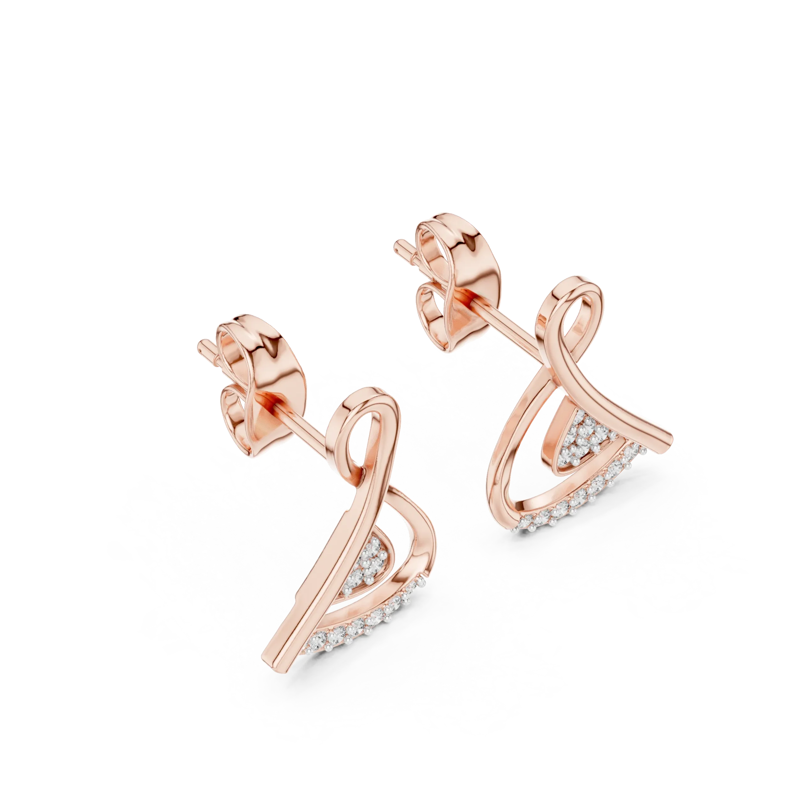 Eloria Twisted Diamond Drop Earrings