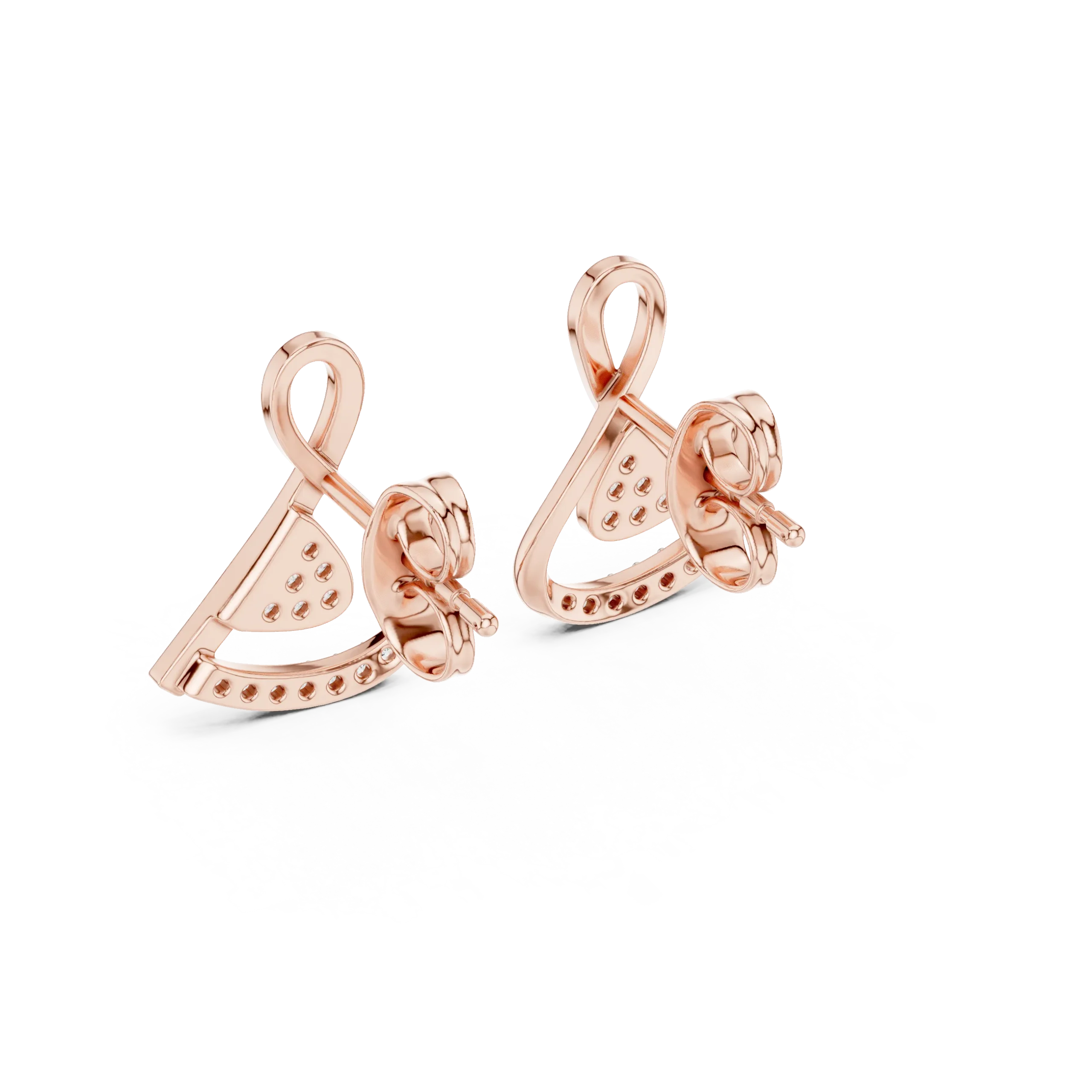 Eloria Twisted Diamond Drop Earrings - Image 2