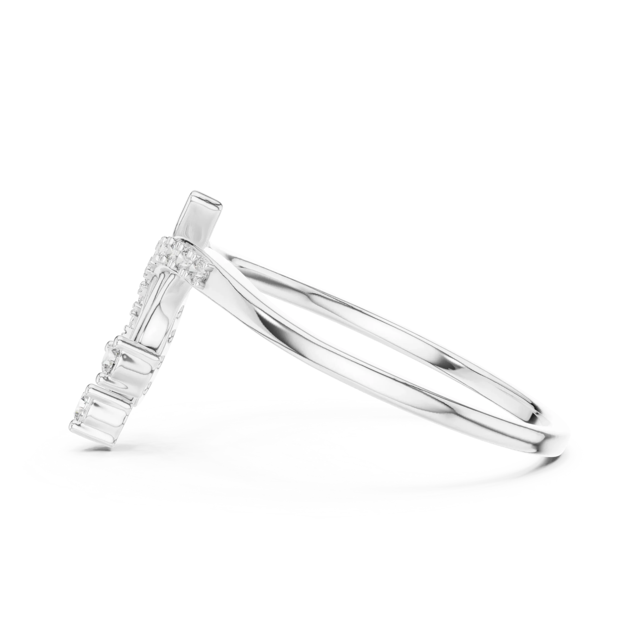 Celestara Waterfall Diamond Bypass Ring - Image 5