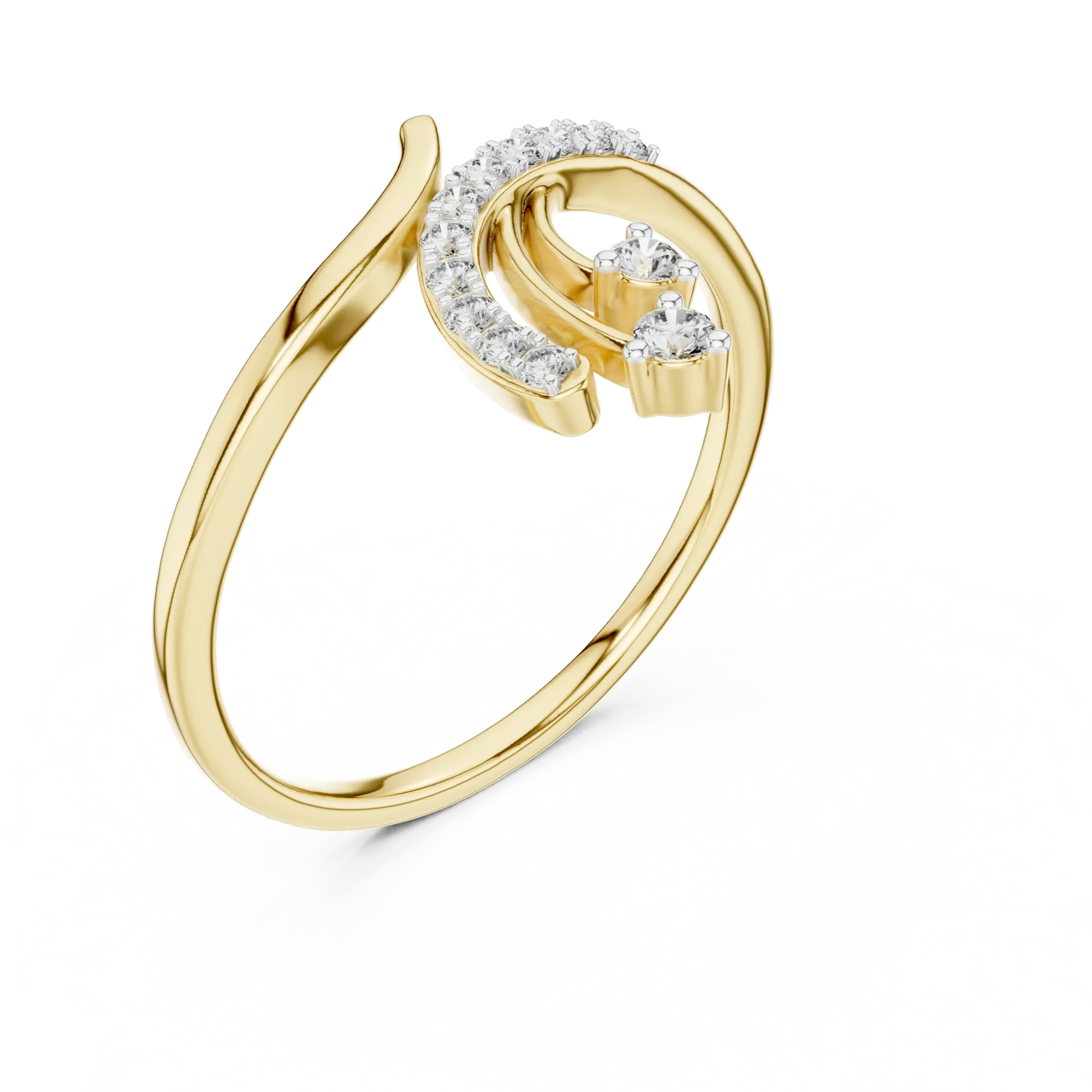 Celestara Waterfall Diamond Bypass Ring - Image 3