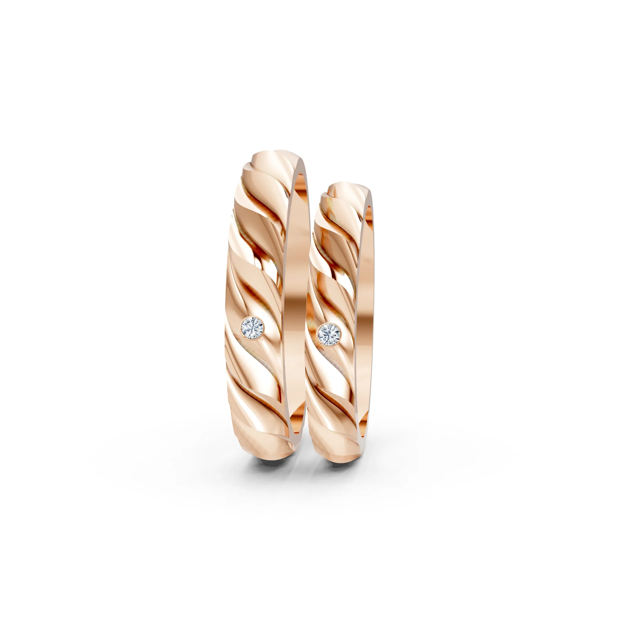 Aurielle Vintage Gold Couple Bands - Image 9