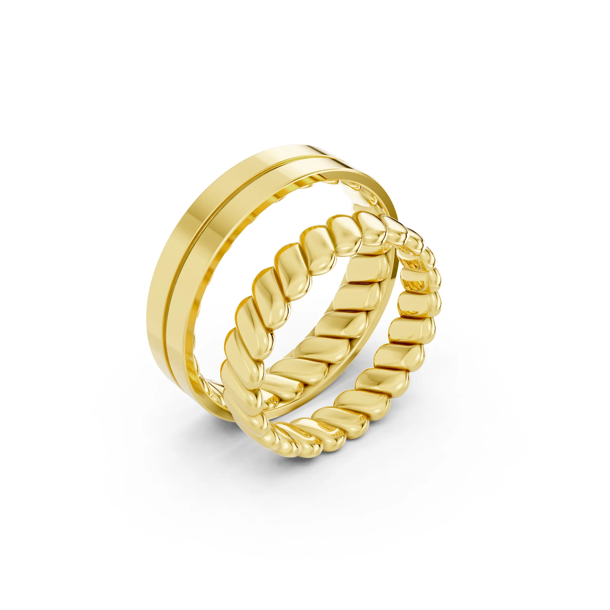 Regalia Imprint Gold Engagement Ring