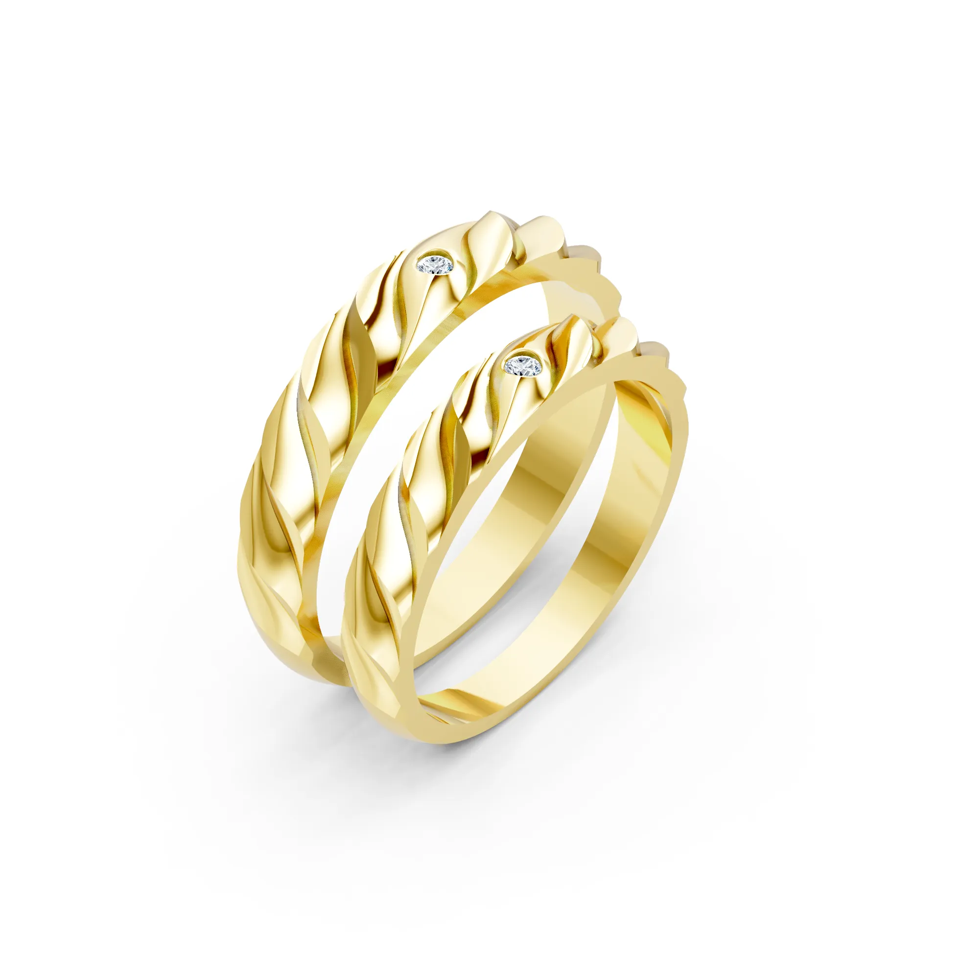 Aurielle Vintage Gold Couple Bands