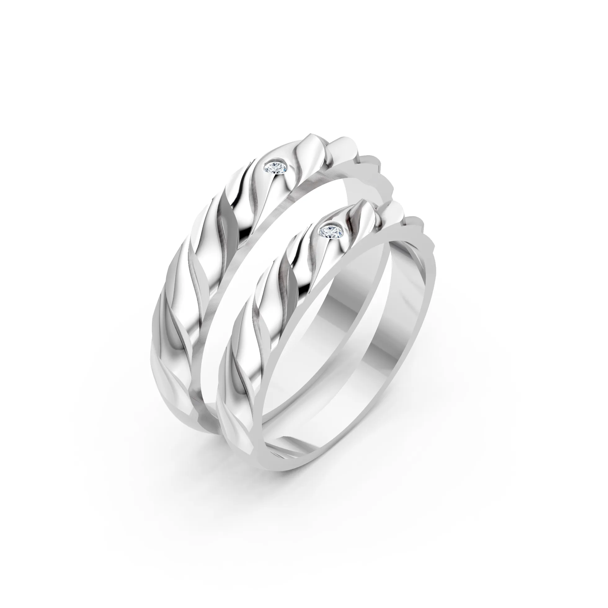 Aurielle Vintage Gold Couple Bands - Image 2