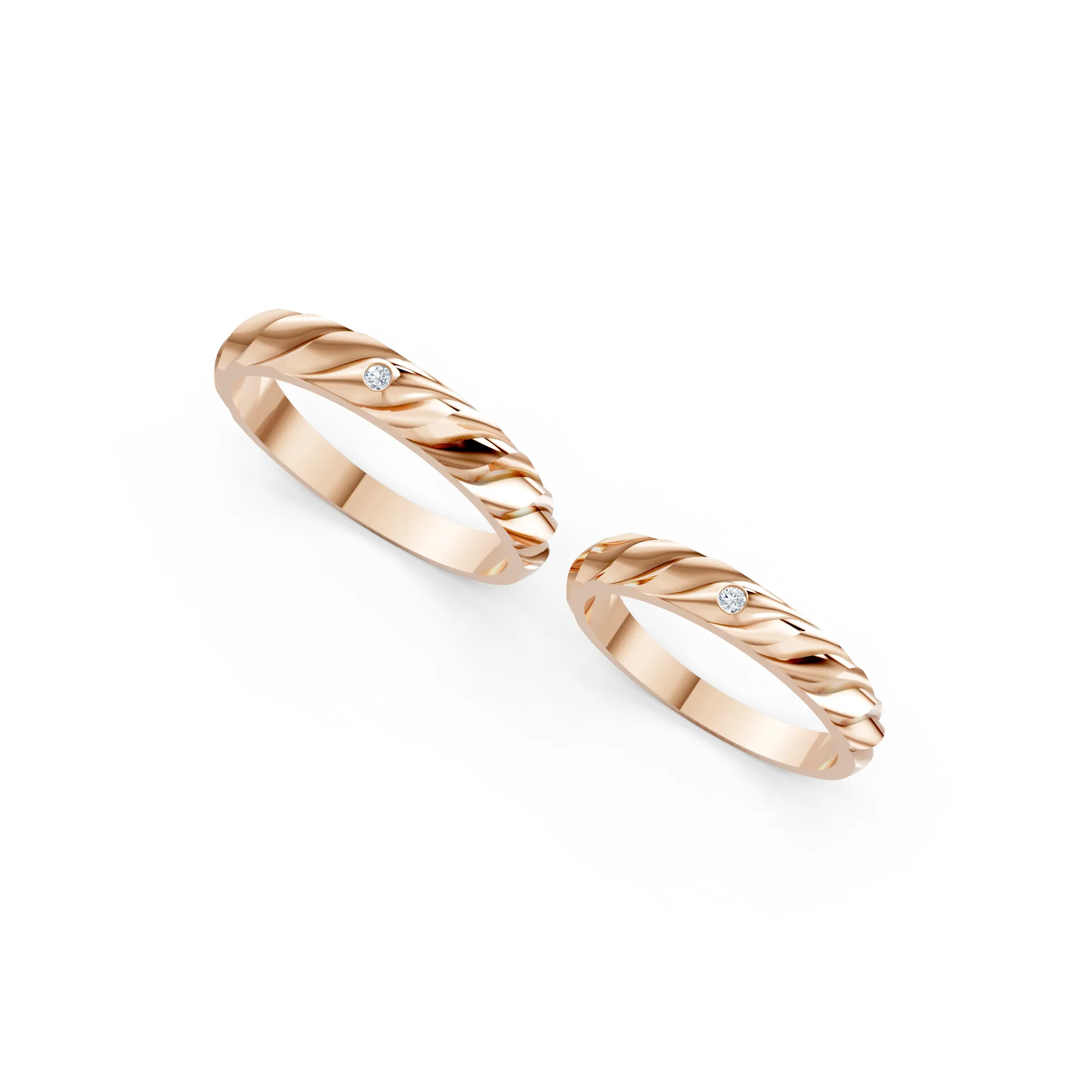 Aurielle Vintage Gold Couple Bands - Image 6