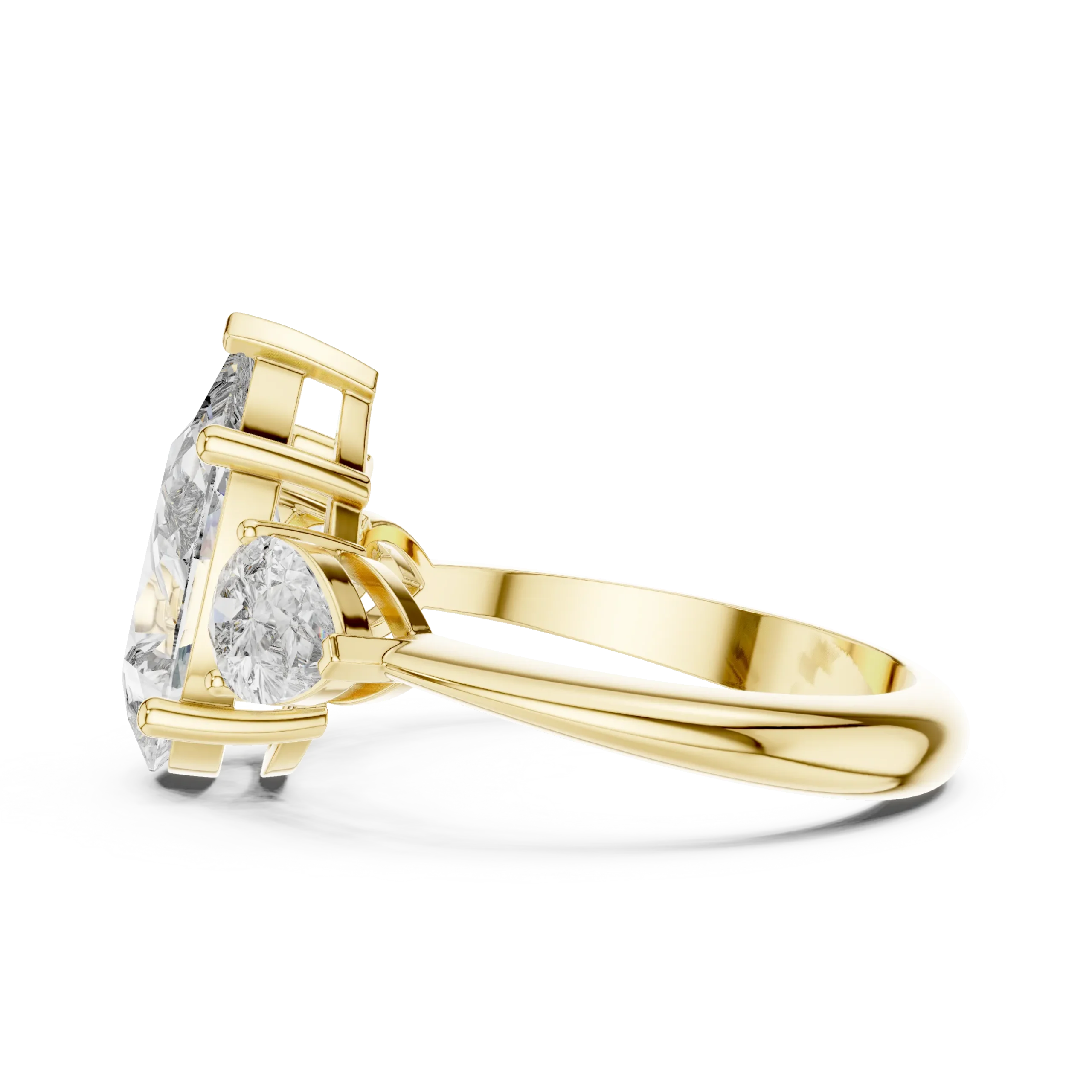 Pearielle Three Stone Lab Diamond Ring - Image 5