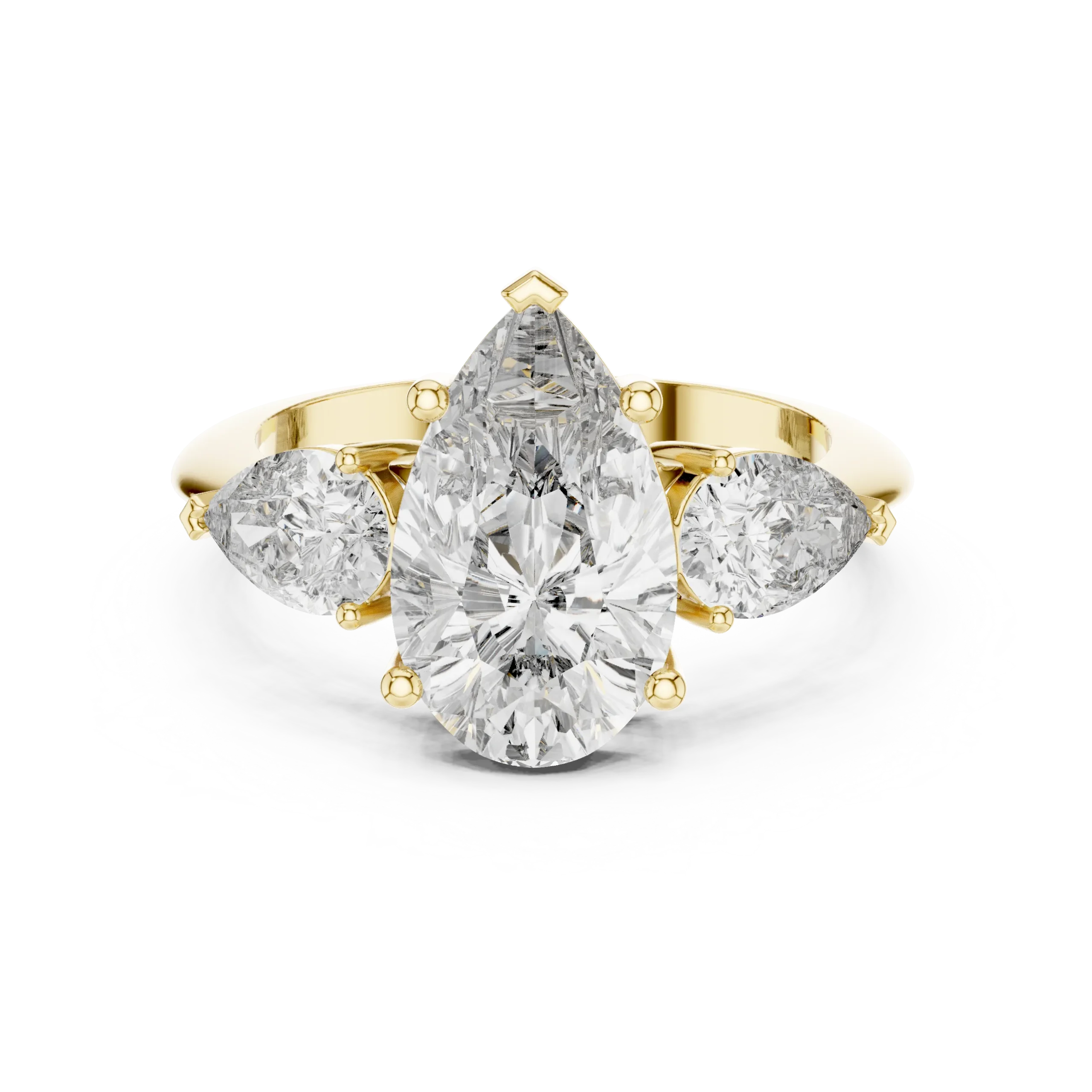 Pearielle Three Stone Lab Diamond Ring - Image 6