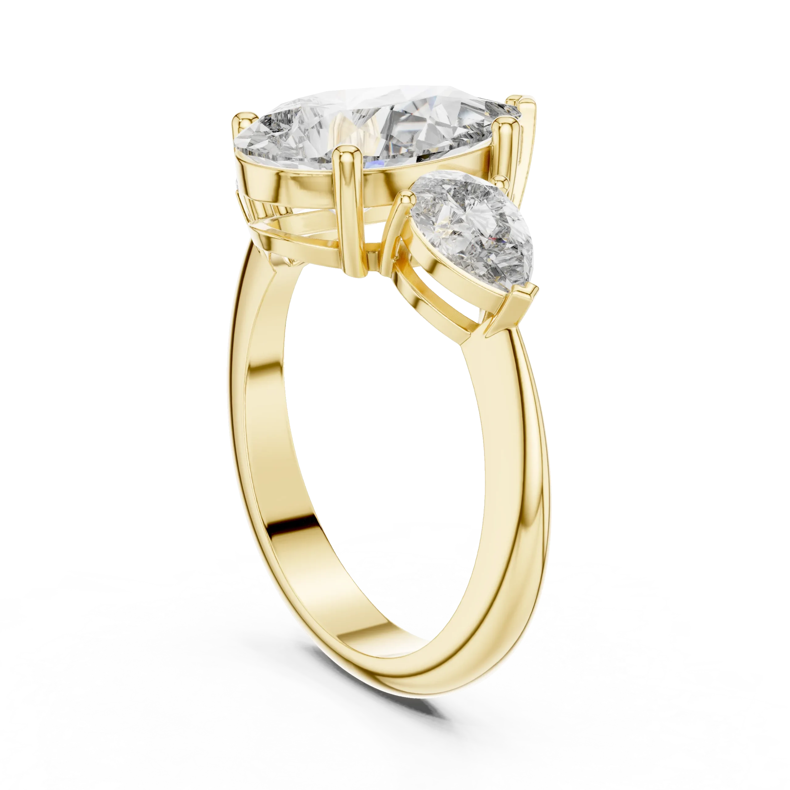 Pearielle Three Stone Lab Diamond Ring - Image 4