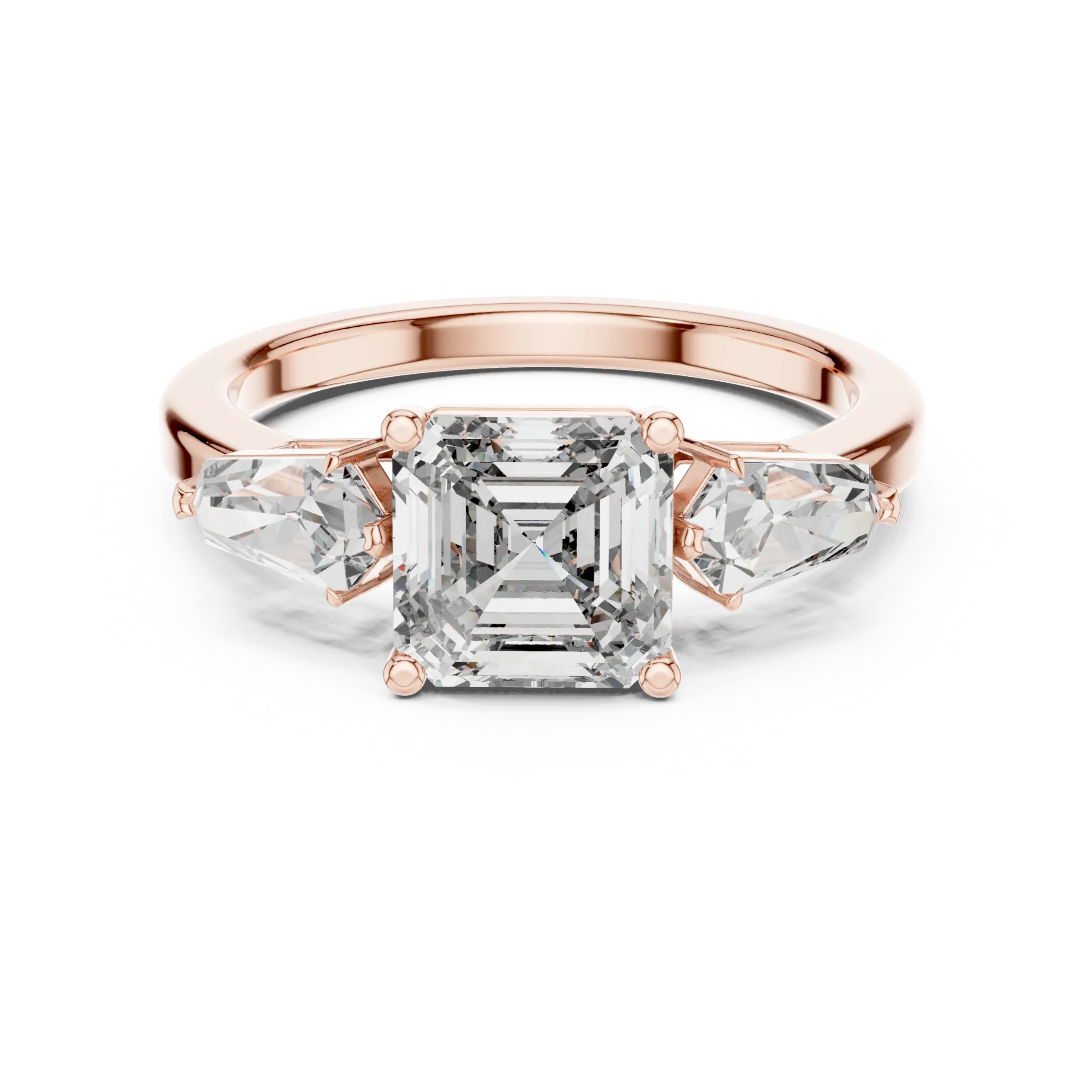 Asshera Kite Side Stone Diamond Ring - Image 6
