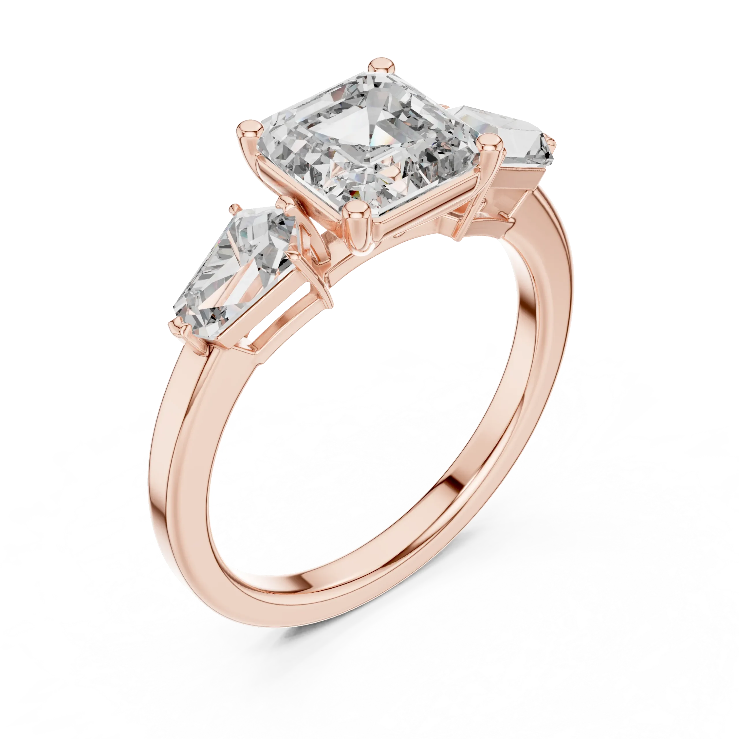 Asshera Kite Side Stone Diamond Ring