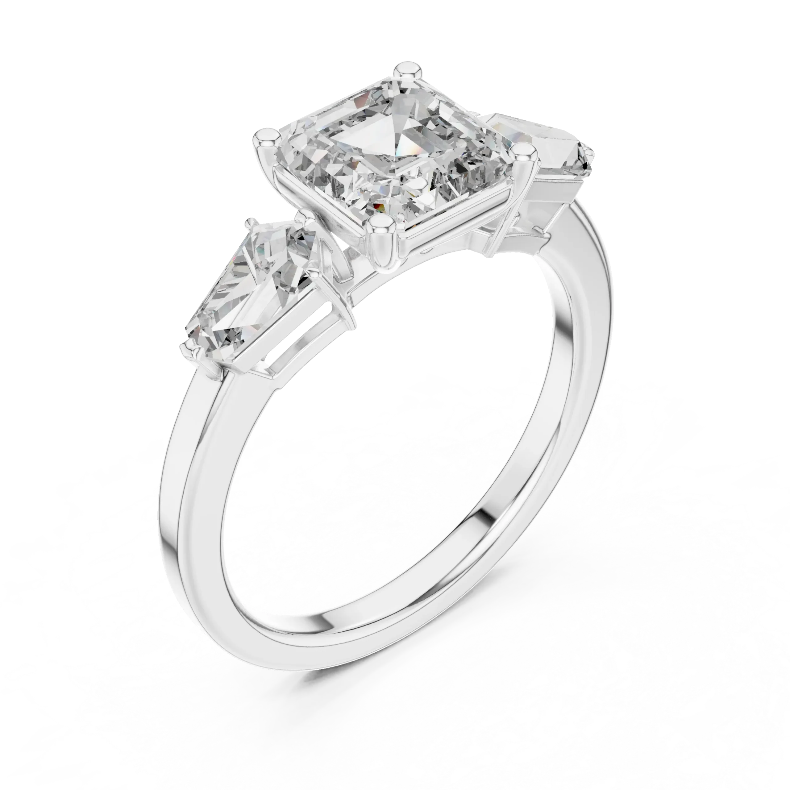 Asshera Kite Side Stone Diamond Ring - Image 2