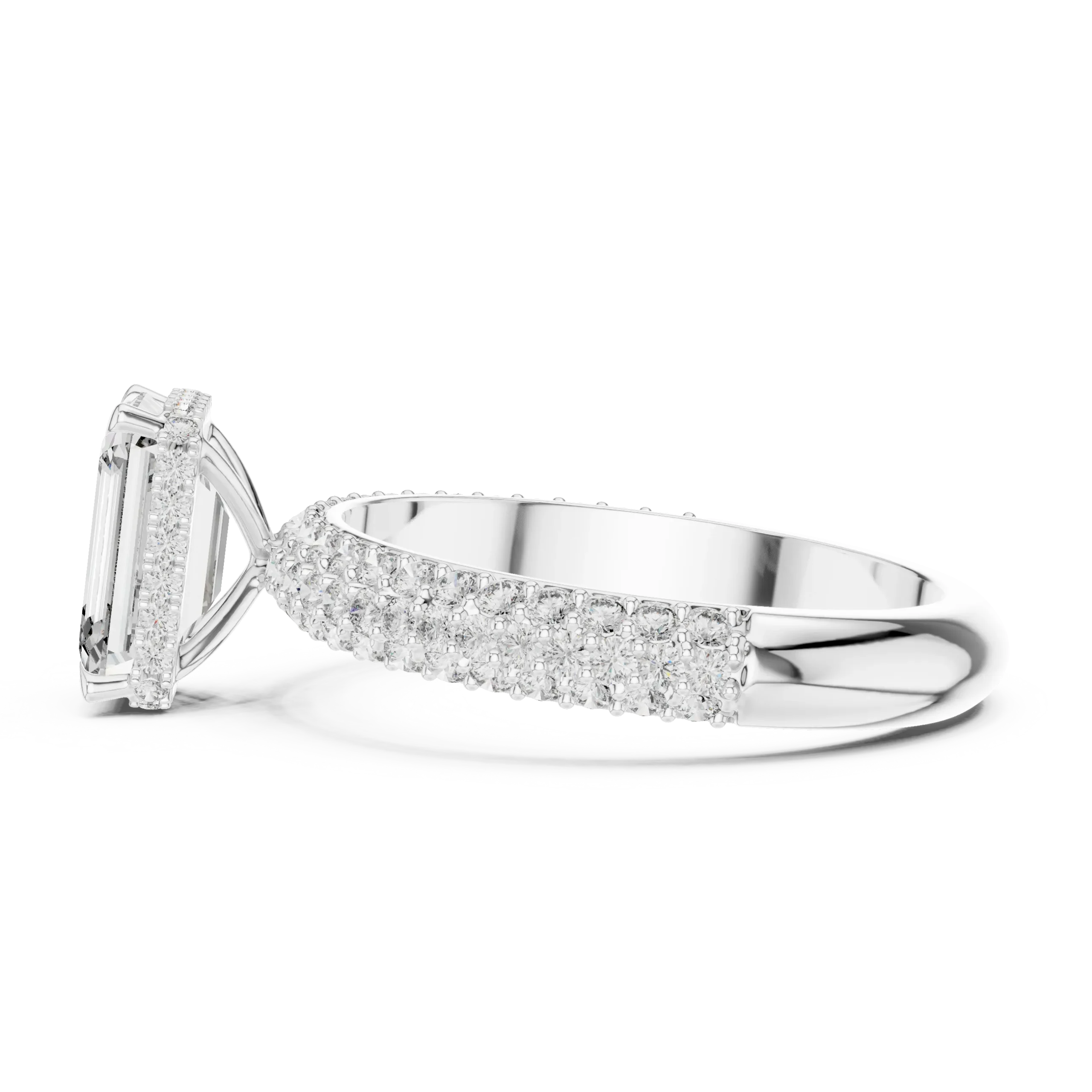 Emera Faceted Prong Set Diamond Ring - Image 5